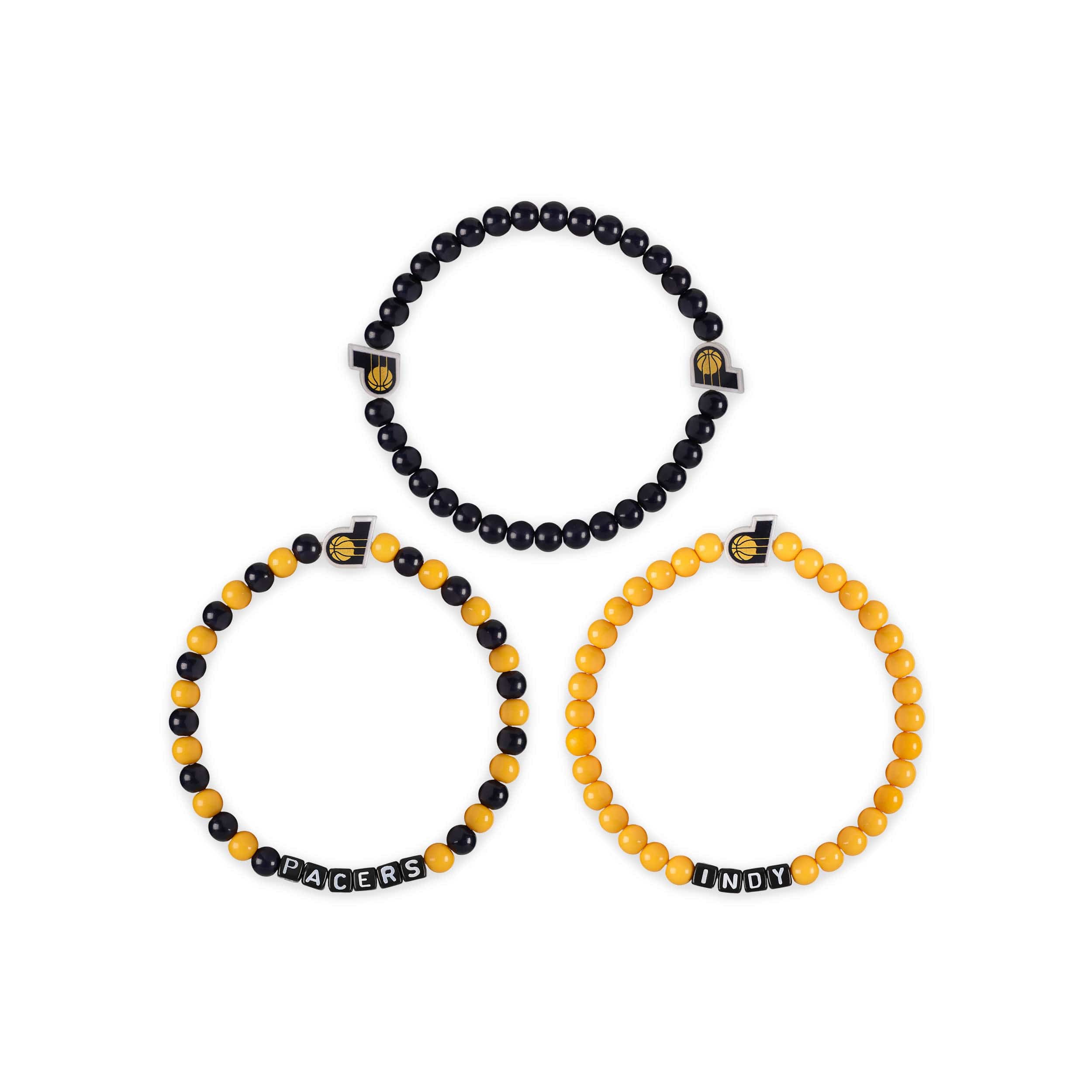 Indiana Pacers NBA 3 Pack Beaded Friendship Bracelet - Image 3