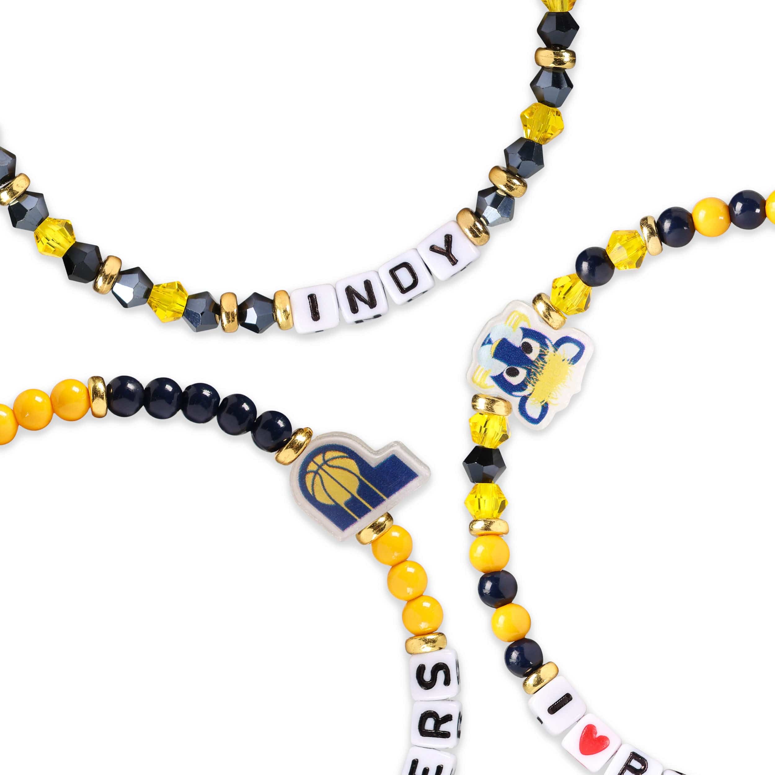 Indiana Pacers NBA 3 Pack Friendship Bracelet - Image 2