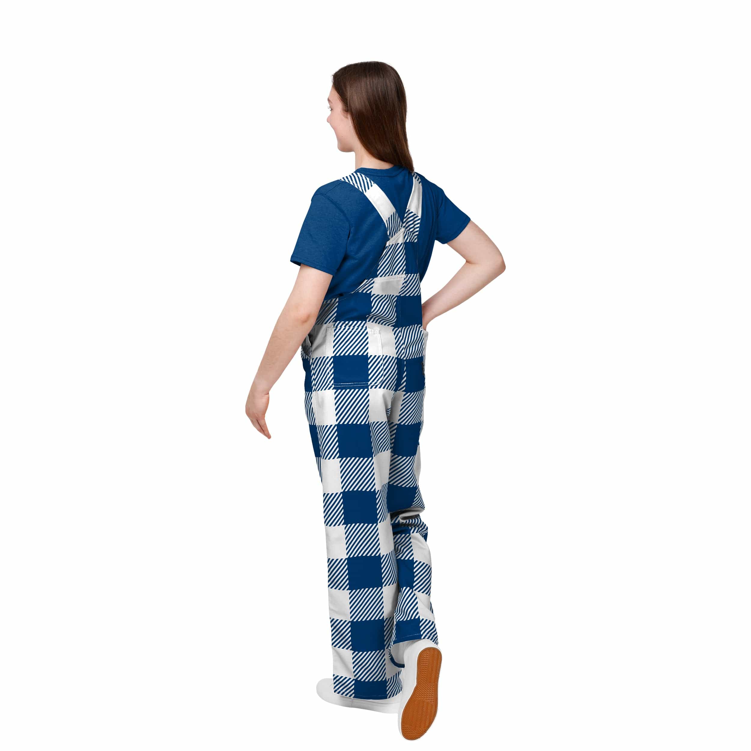 Indianapolis Colts NFL Youth Plaid Bib Overalls - Image 2