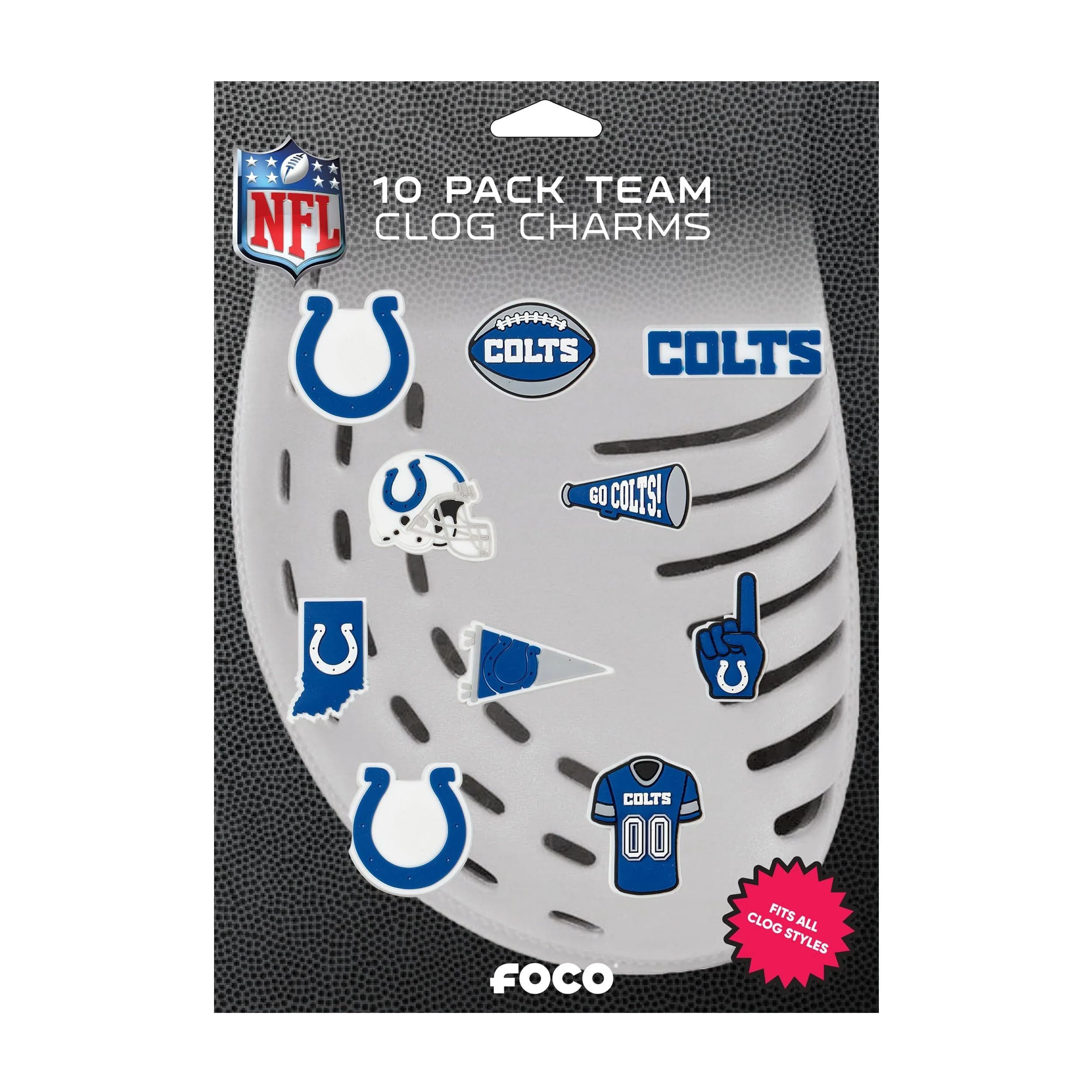 Indianapolis Colts NFL 10 Pack Team Clog Charms - Image 5
