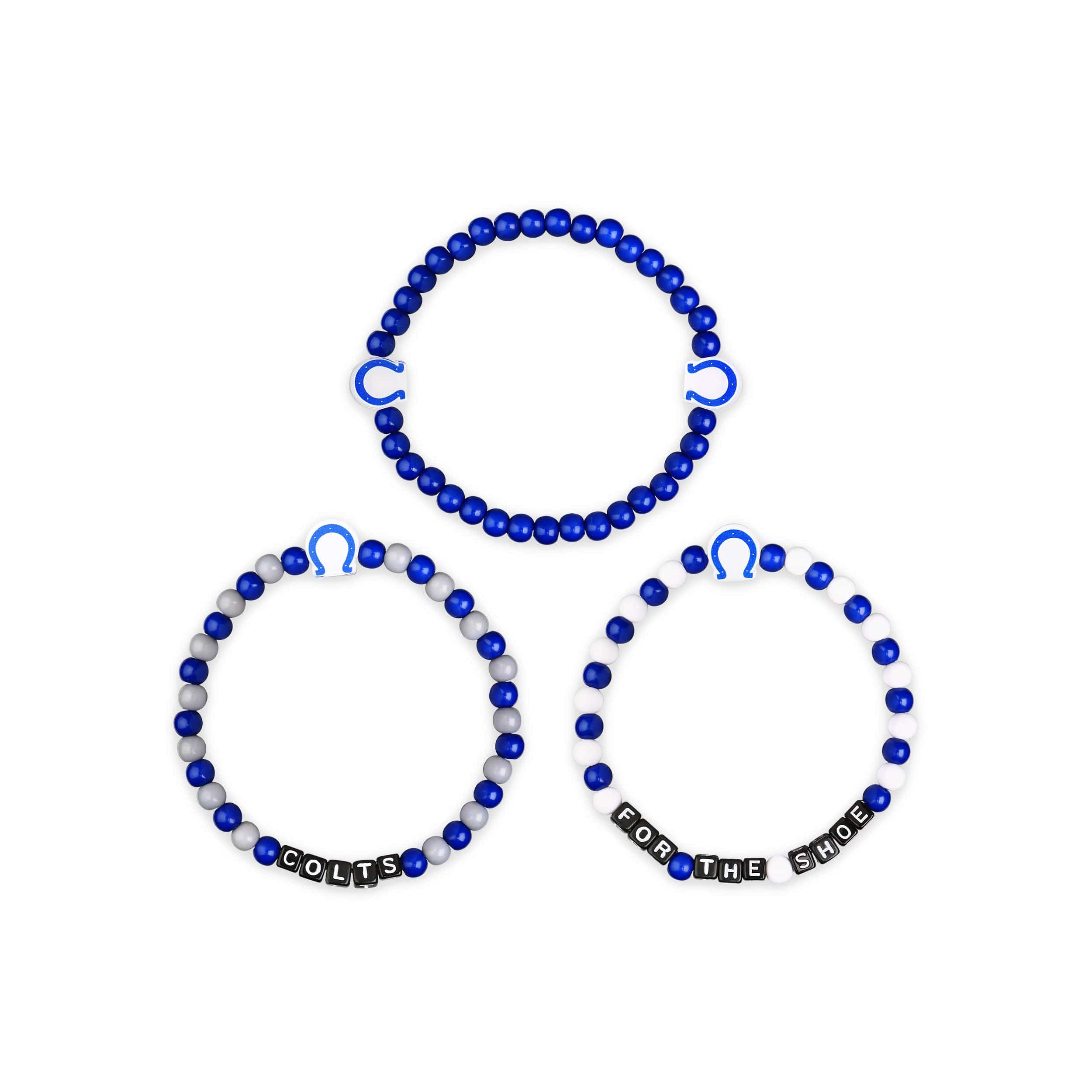 Indianapolis Colts NFL 3 Pack Beaded Friendship Bracelet - Image 3