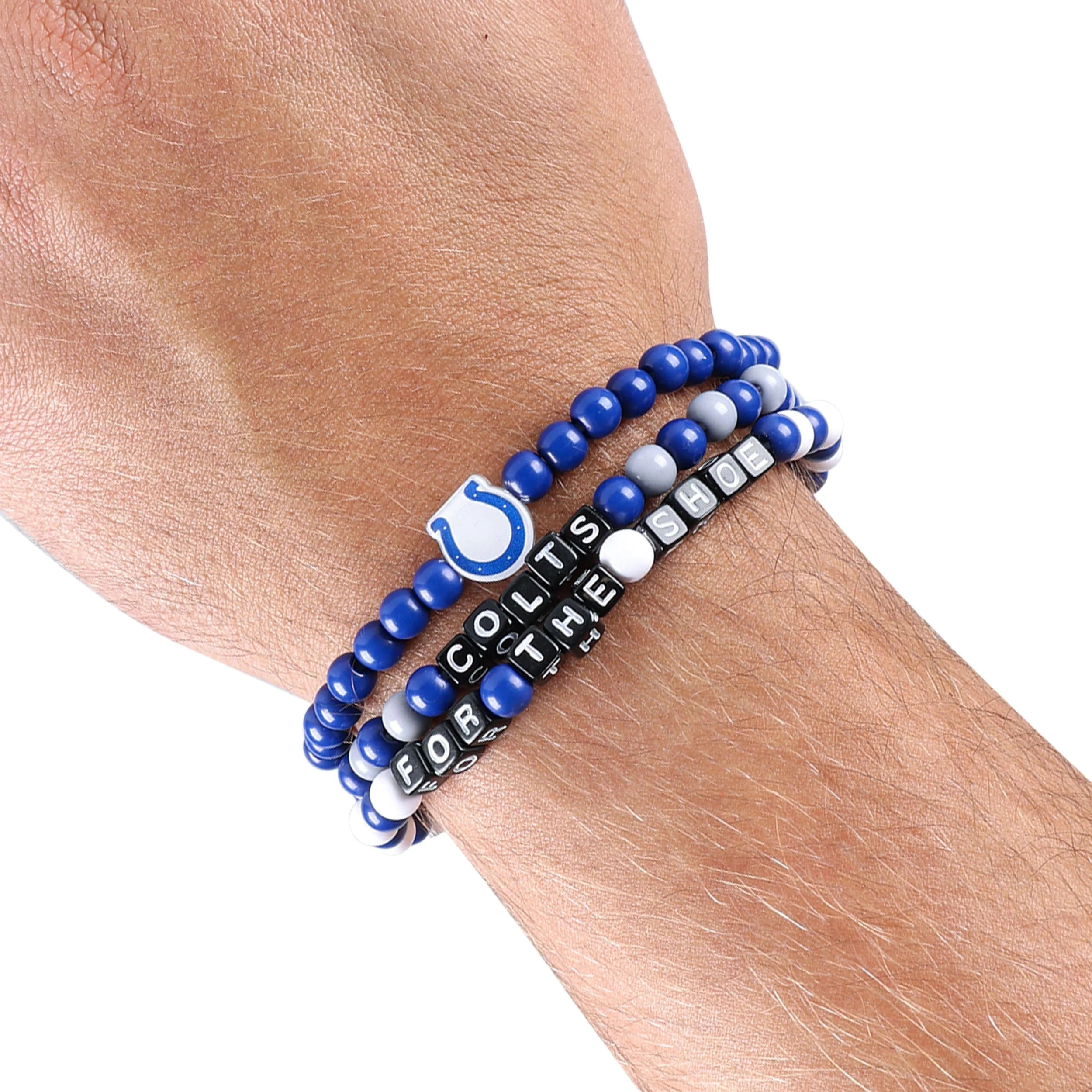 Indianapolis Colts NFL 3 Pack Beaded Friendship Bracelet - Image 4