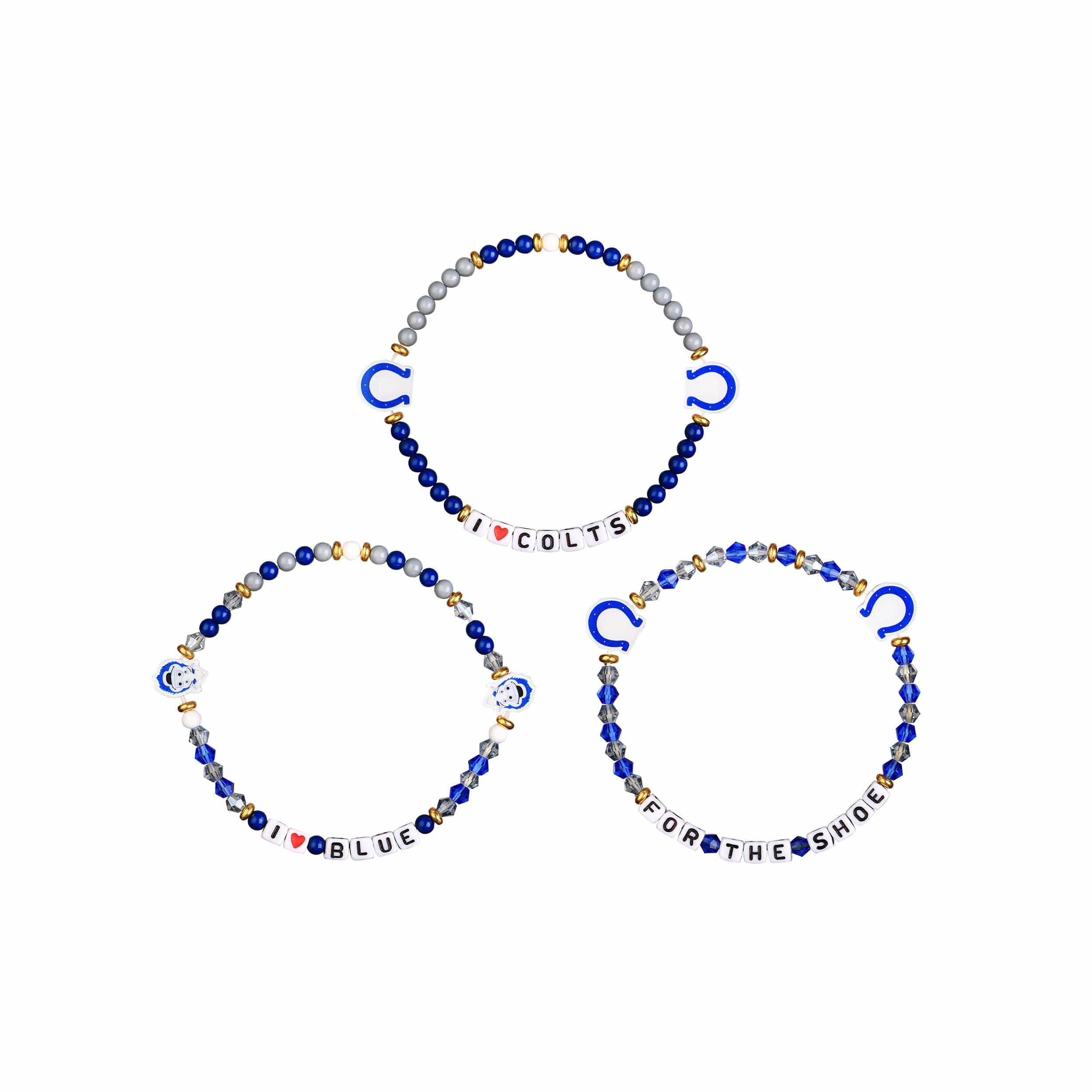 Indianapolis Colts NFL 3 Pack Friendship Bracelet - Image 3