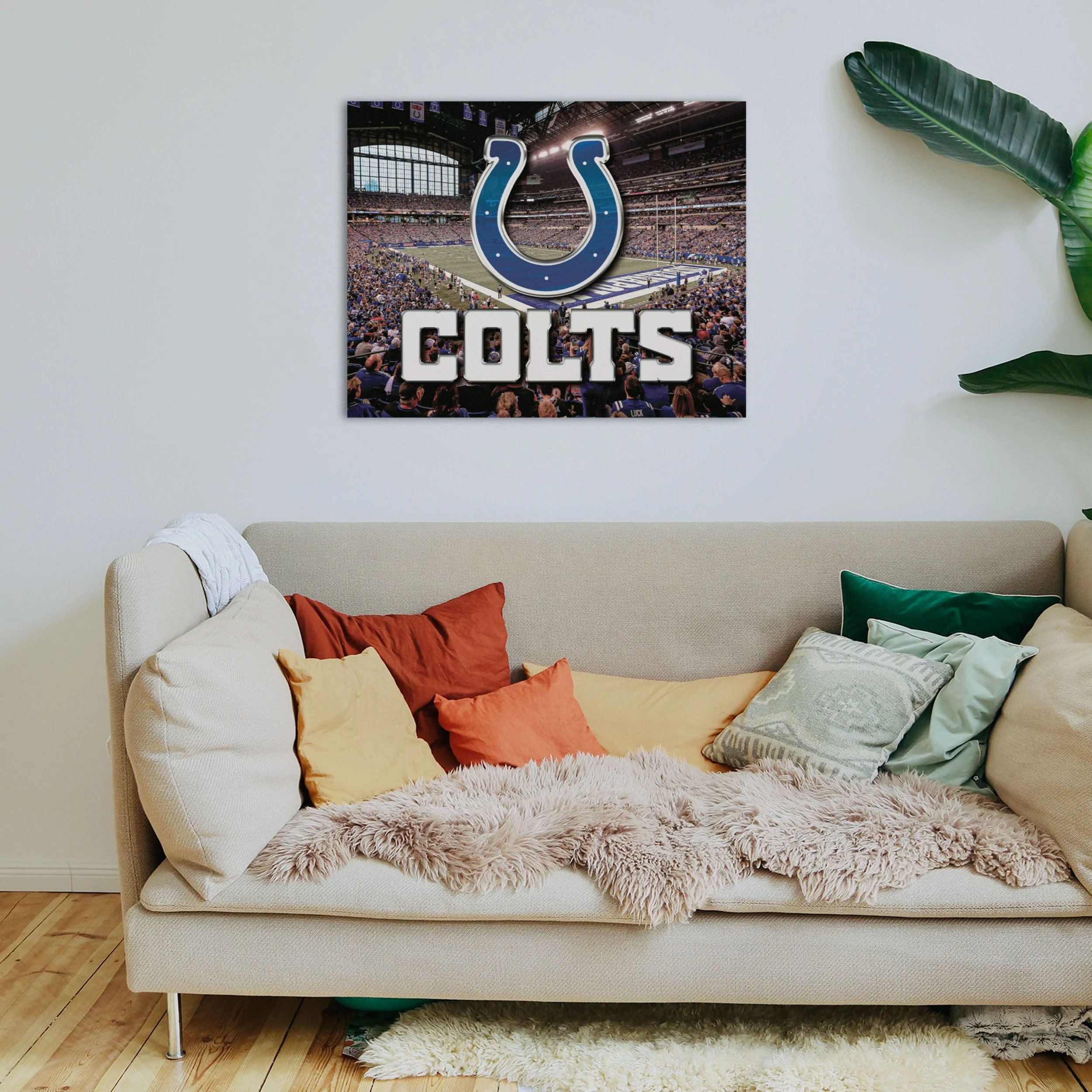 Indianapolis Colts NFL Canvas Wall Sign - Image 3