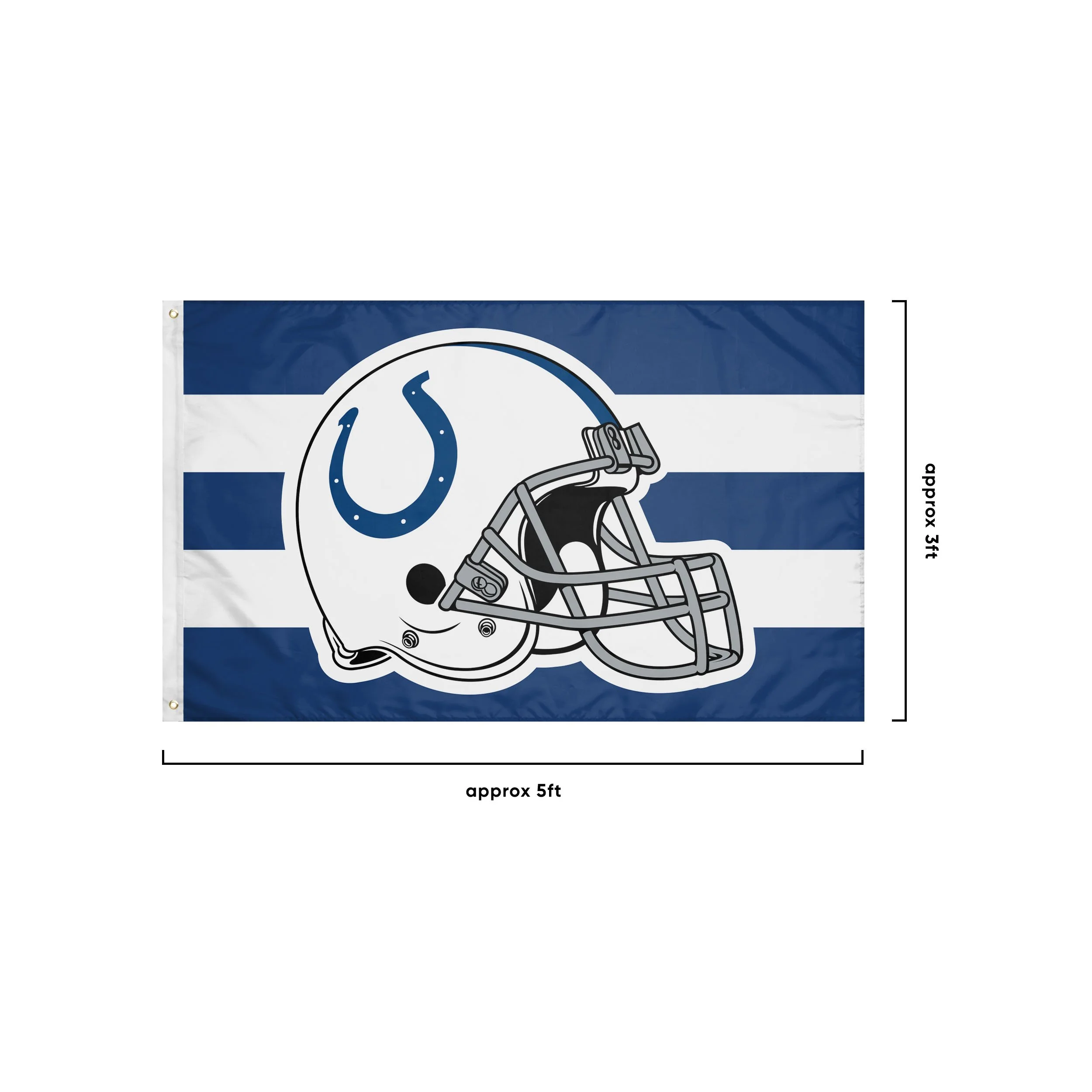 Indianapolis Colts NFL Helmet Horizontal Flag - Image 3