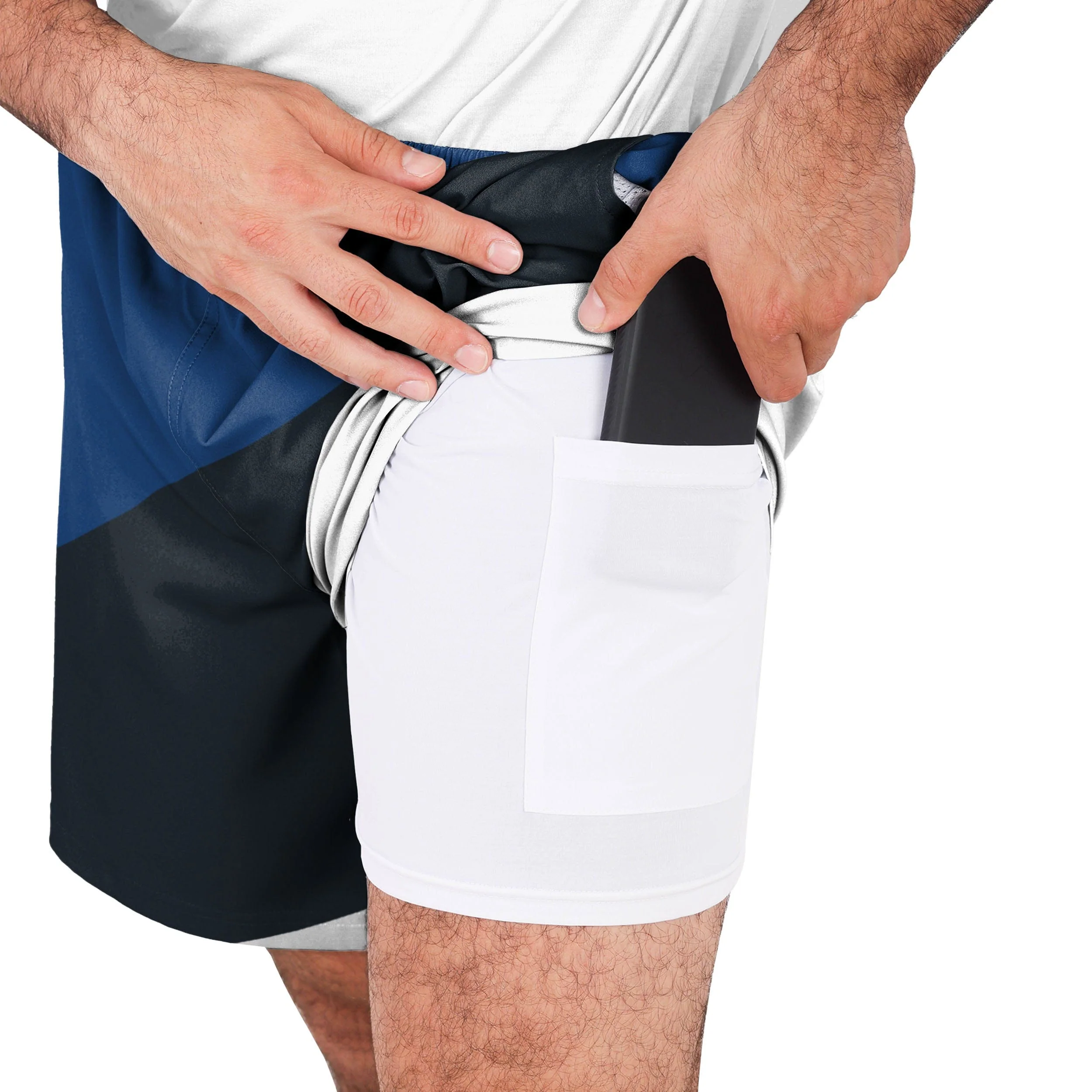Indianapolis Colts NFL Mens Colorblock Double Down Liner Training Shorts - Image 5
