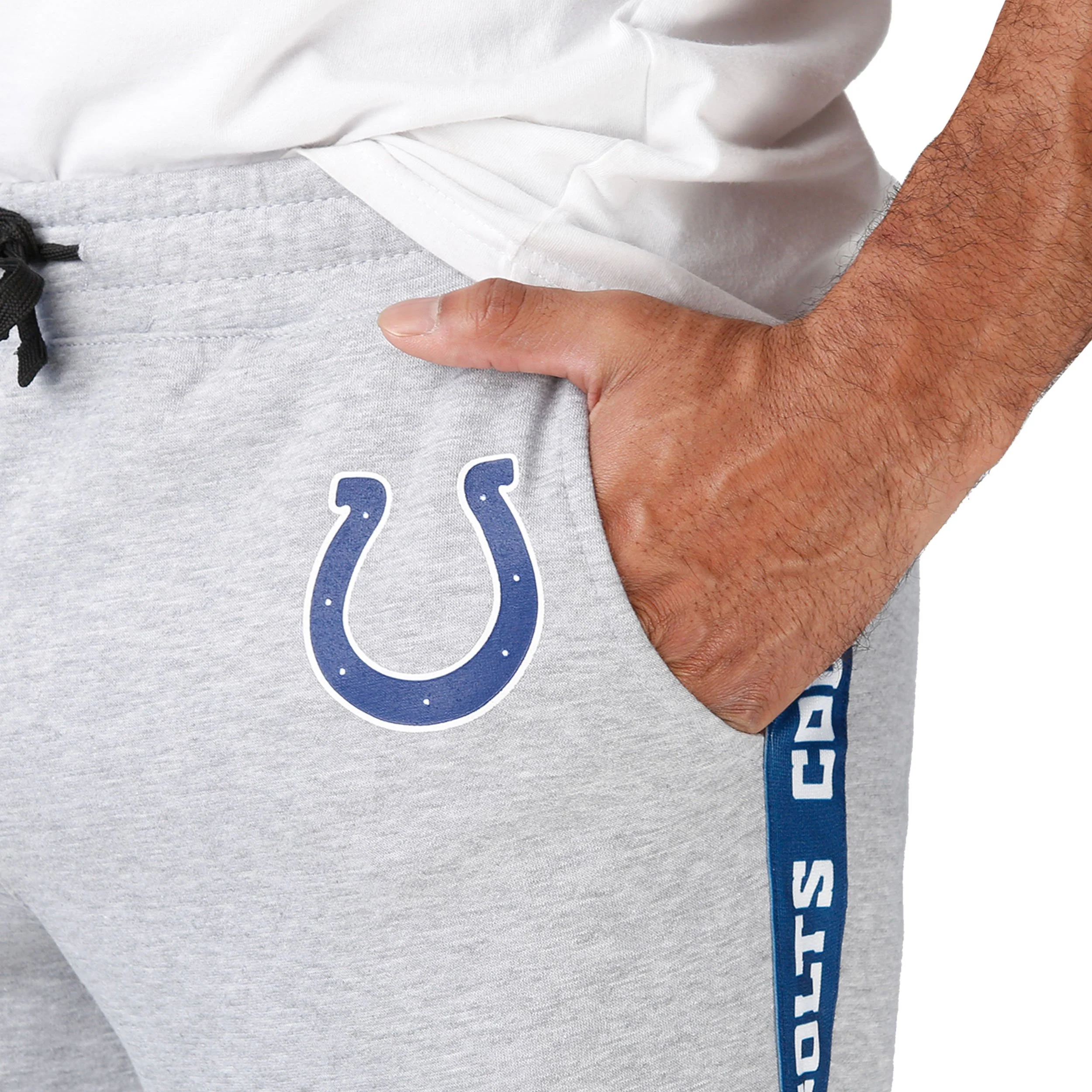 Indianapolis Colts NFL Mens Lazy Lounge Fleece Shorts - Image 4