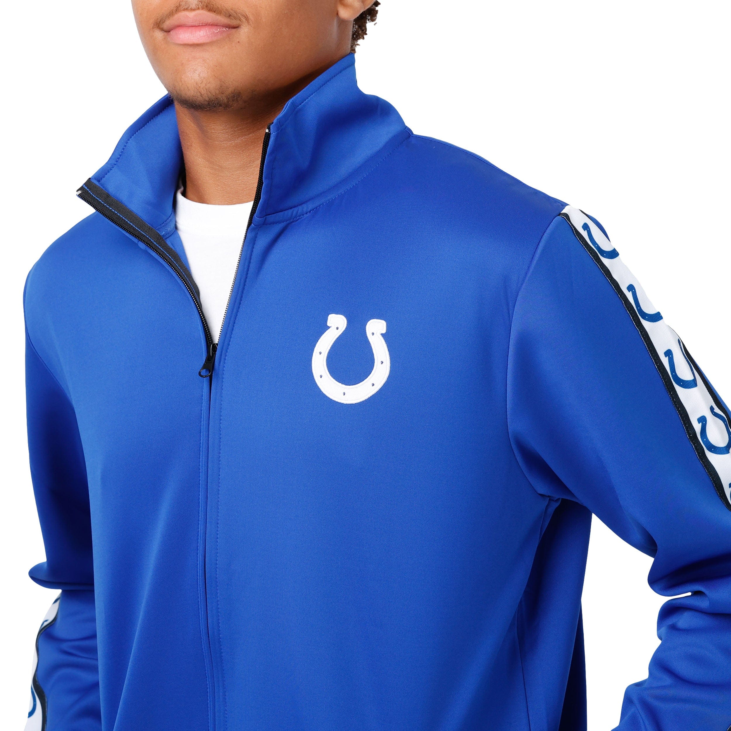 Indianapolis Colts NFL Mens Stripe Logo Track Jacket - Image 3