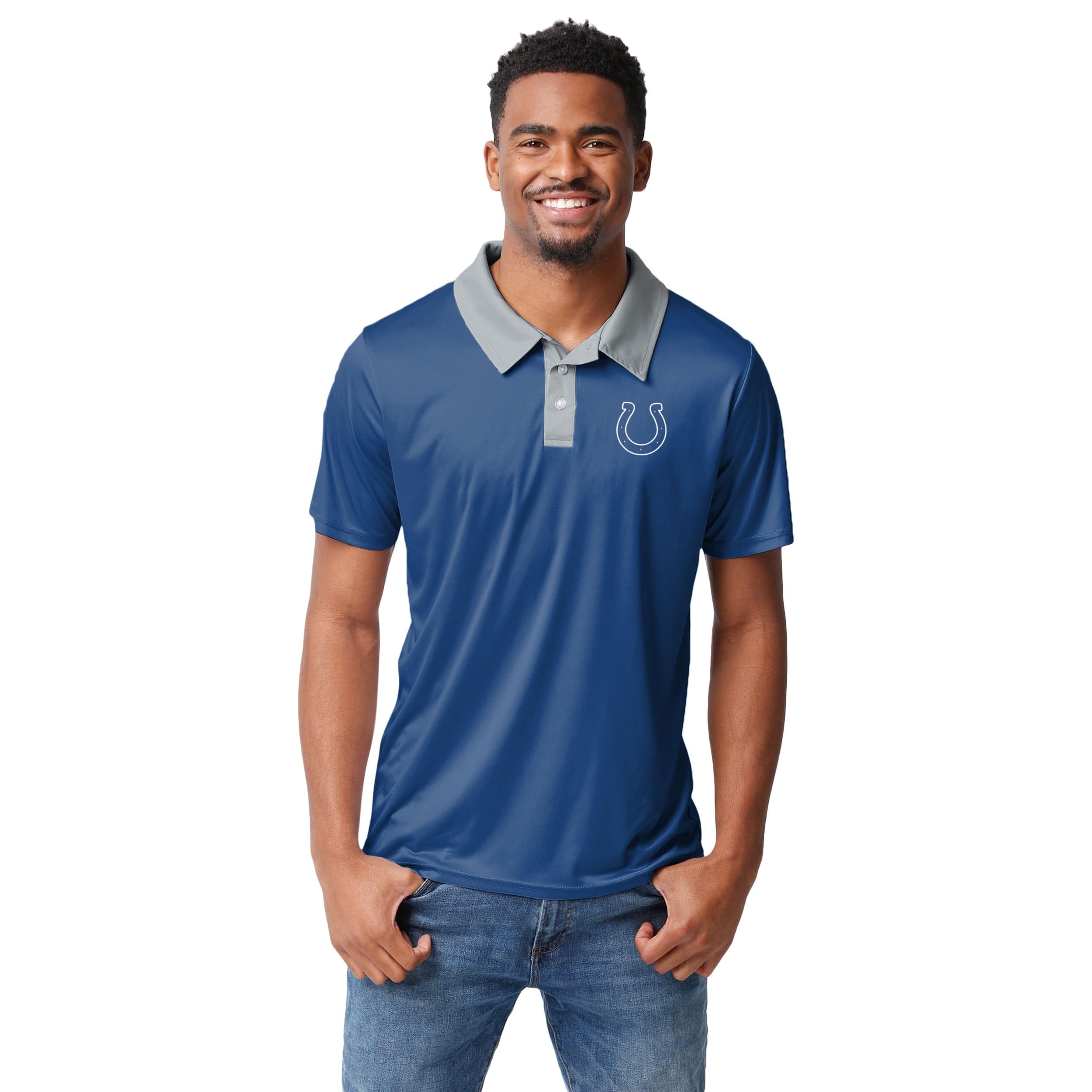Indianapolis Colts NFL Mens Workday Warrior Polyester Polo - Image 2