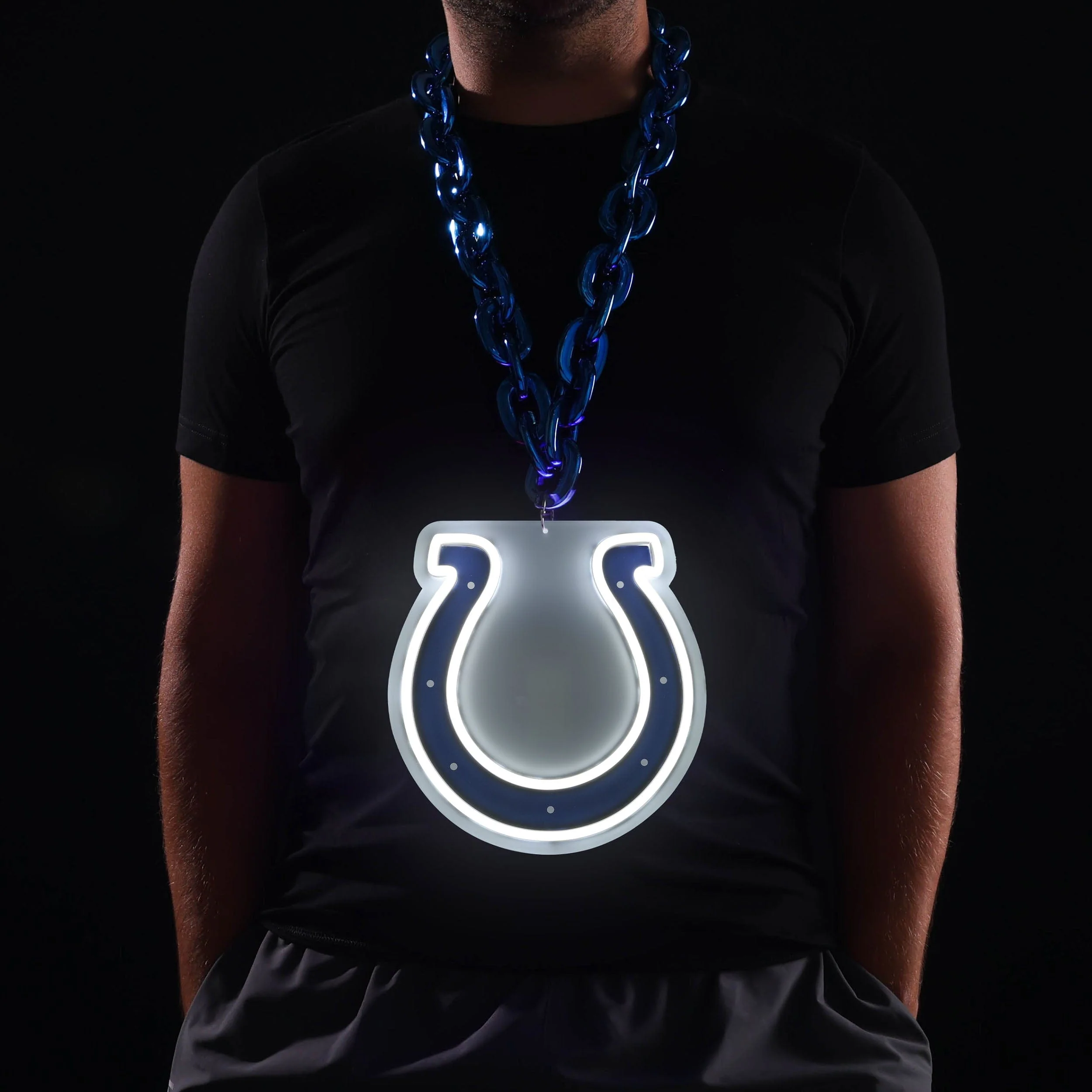 Indianapolis Colts NFL Neon Light Up Big Logo Chain - Image 3
