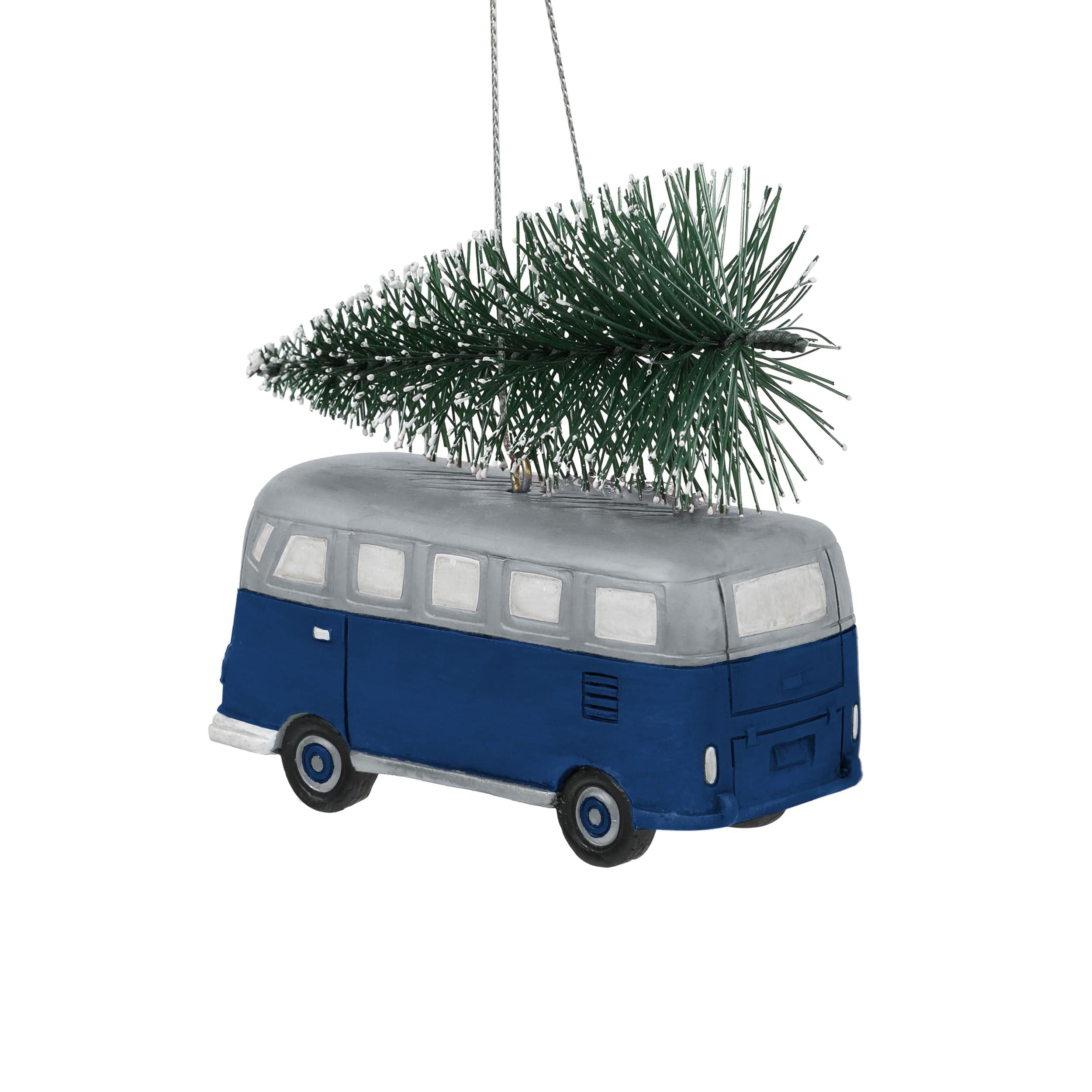 Indianapolis Colts NFL Retro Bus With Tree Ornament - Image 3