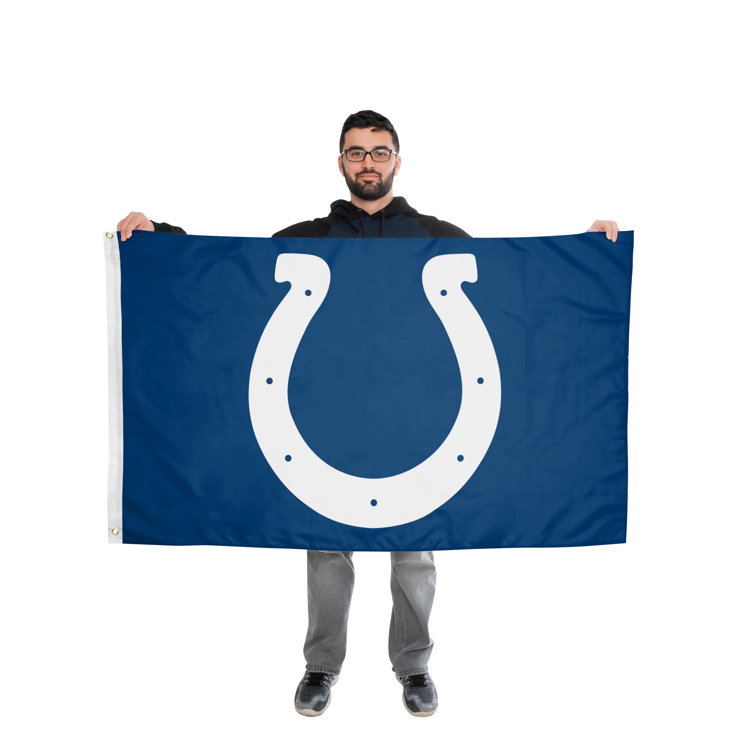 Indianapolis Colts NFL Solid Horizontal Flag - Image 2