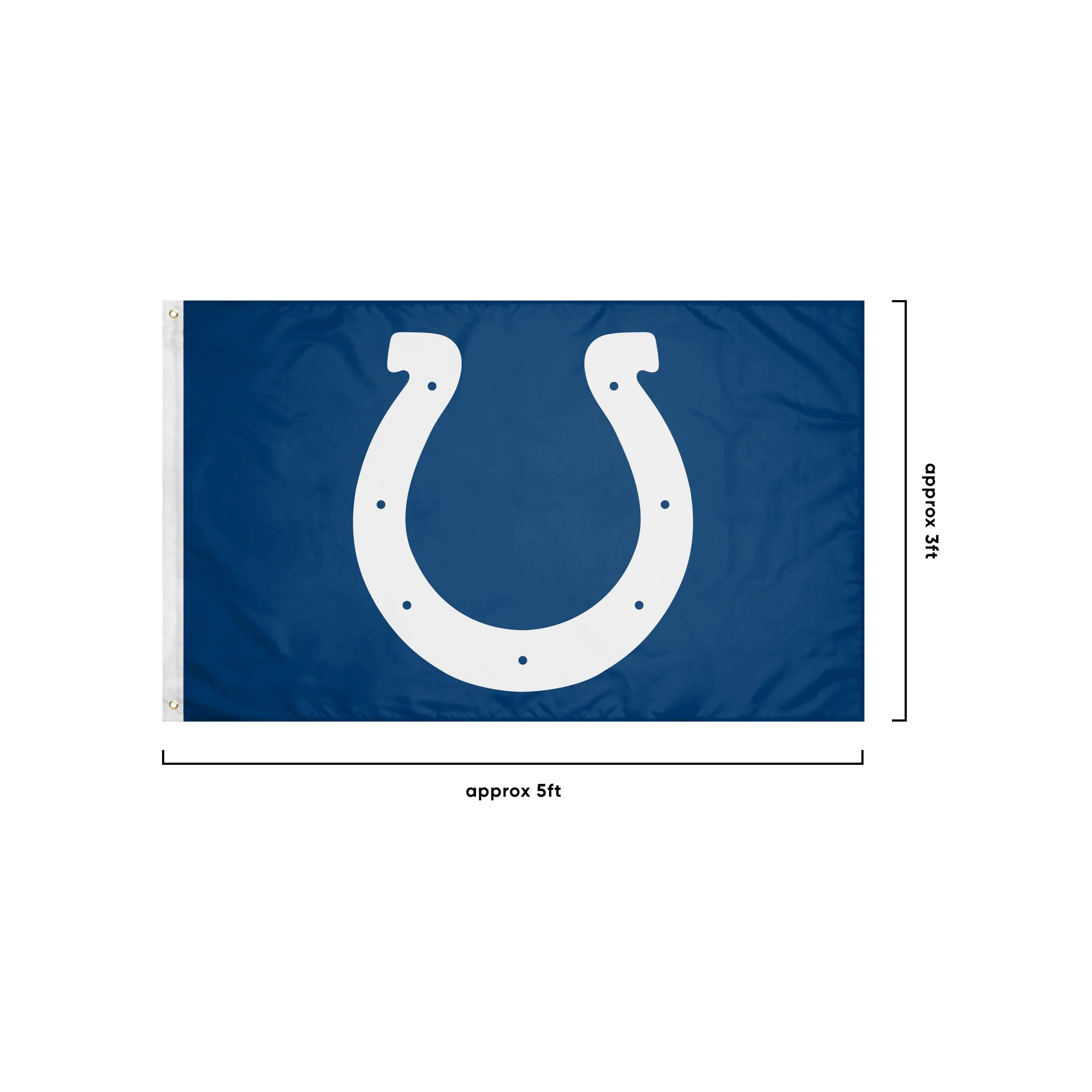 Indianapolis Colts NFL Solid Horizontal Flag - Image 3