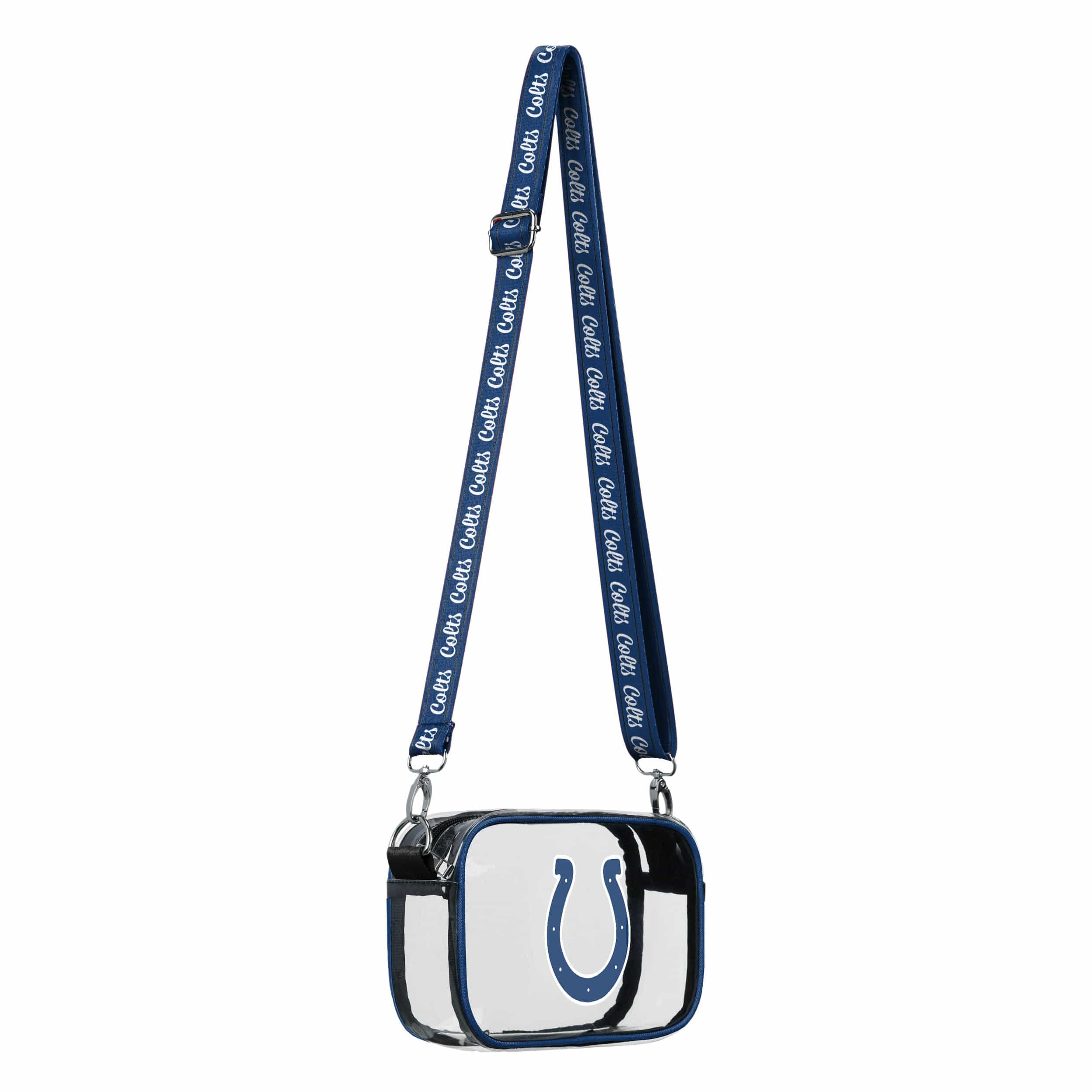 Indianapolis Colts NFL Team Stripe Clear Crossbody Bag - Image 2