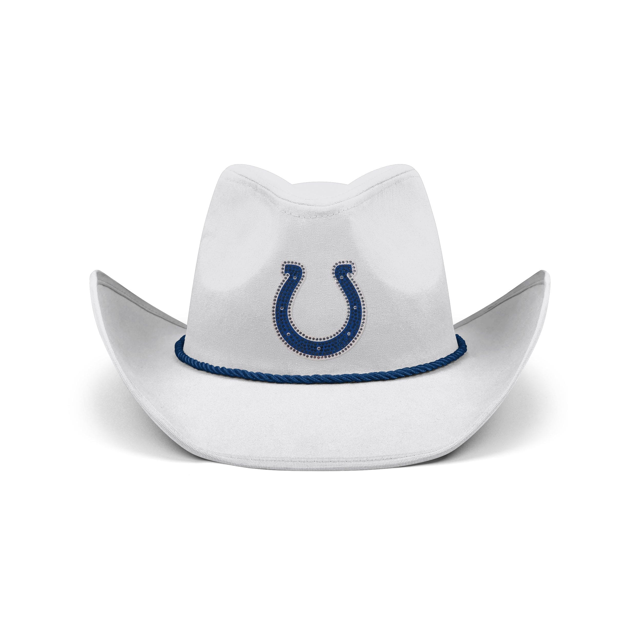 Indianapolis Colts NFL White Rhinestone Logo Cowboy Hat - Image 3