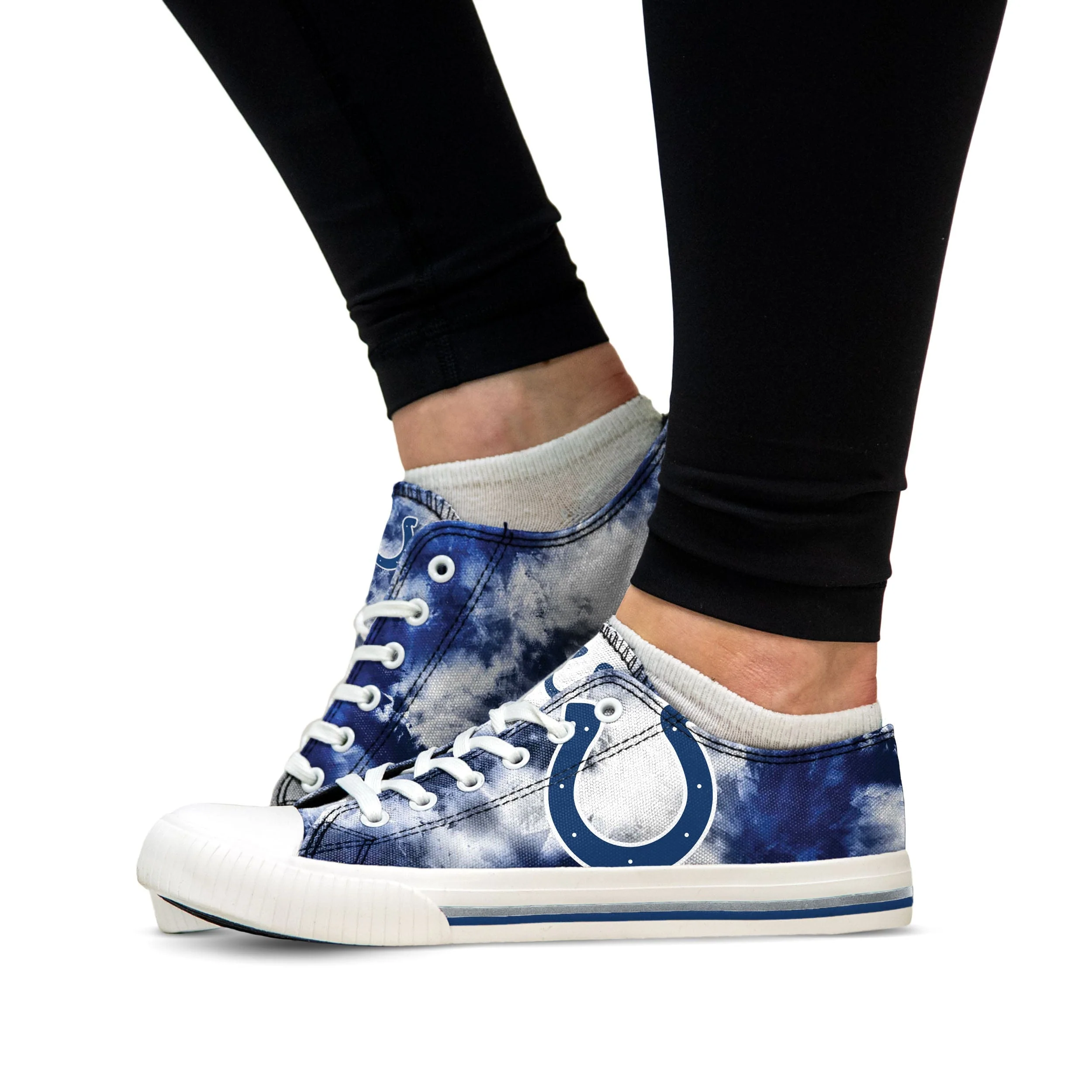 Indianapolis Colts NFL Womens Low Top Tie-Dye Canvas Shoe - Image 4