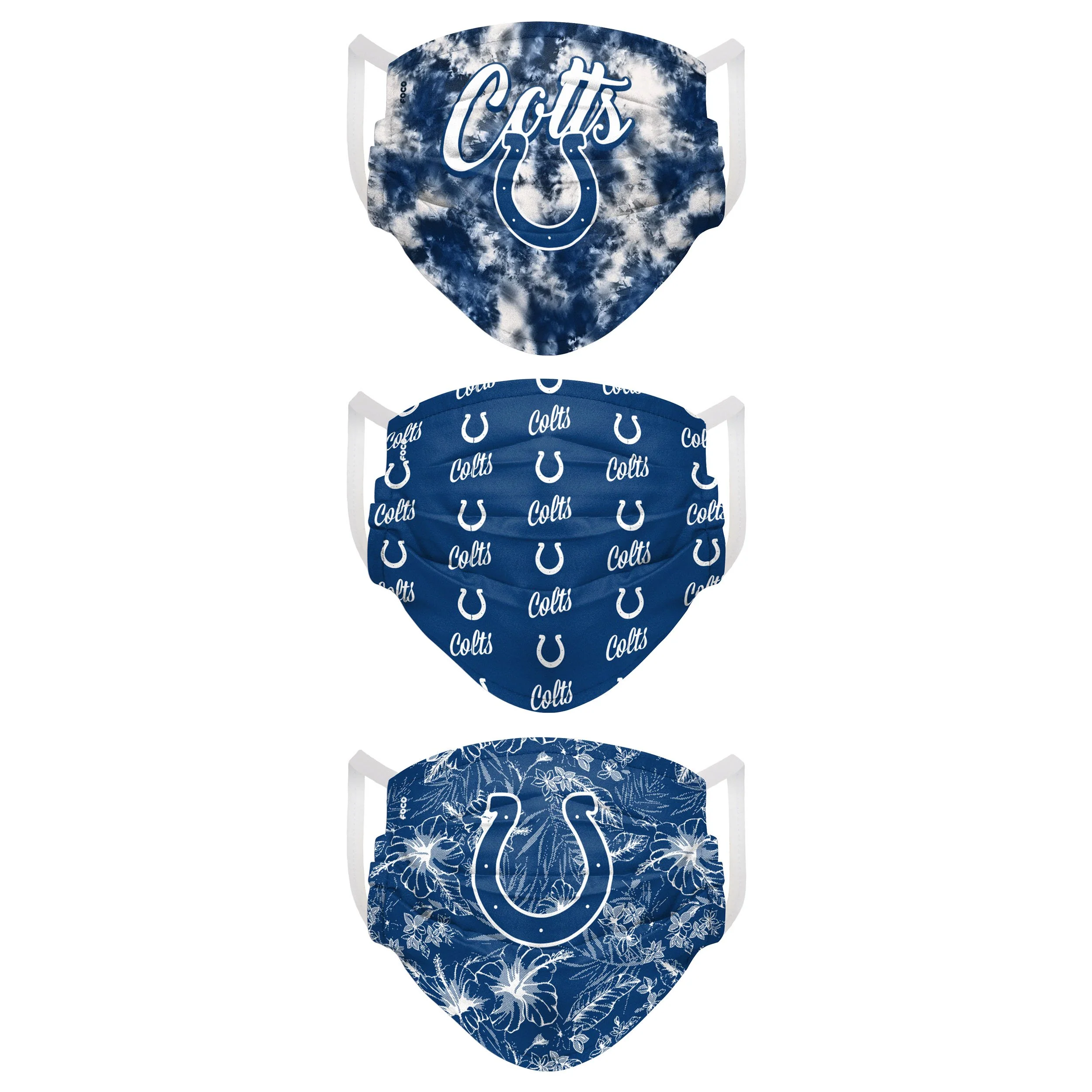 Indianapolis Colts NFL Womens Matchday 3 Pack Face Cover - Image 2