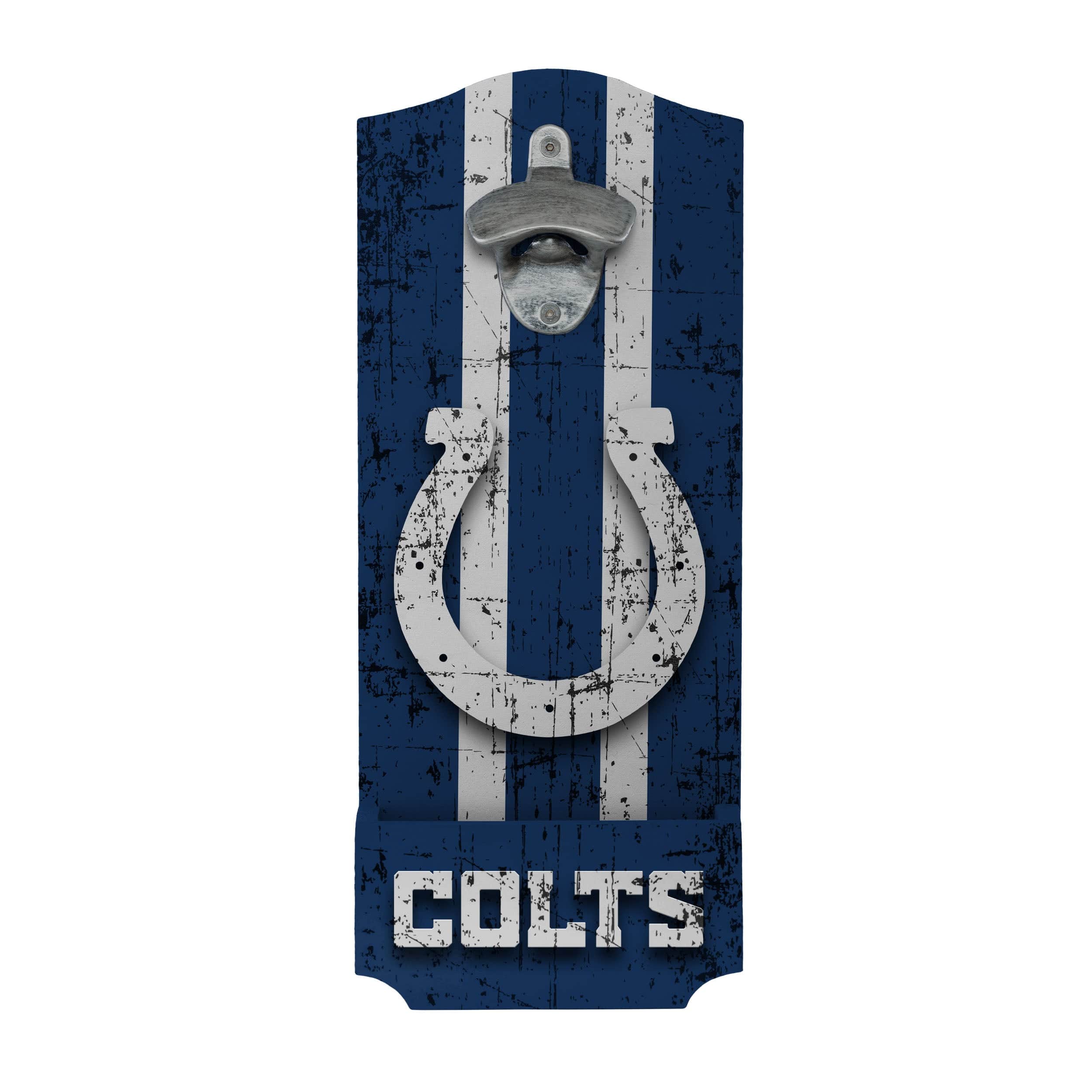 Indianapolis Colts NFL Wooden Bottle Cap Opener Sign - Image 2