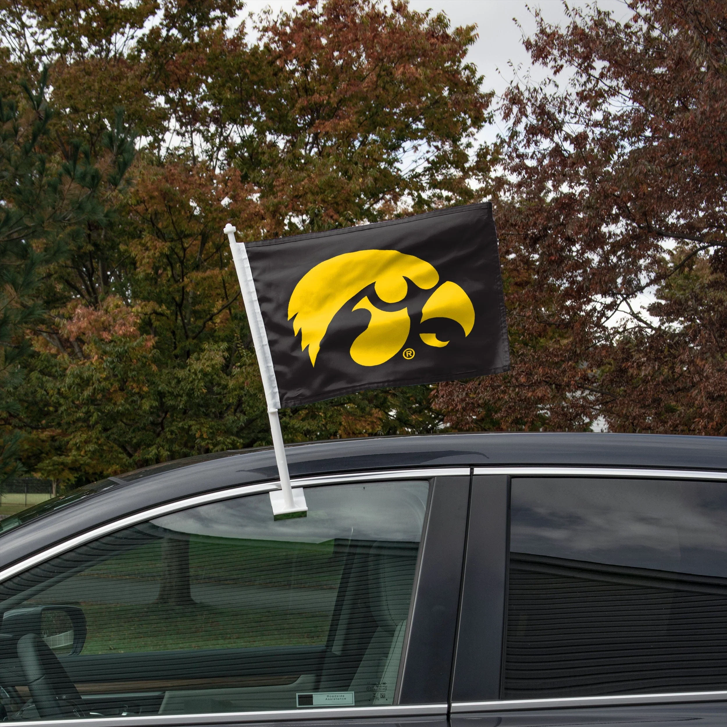 Iowa Hawkeyes NCAA 2 Pack Solid Car Flag - Image 2