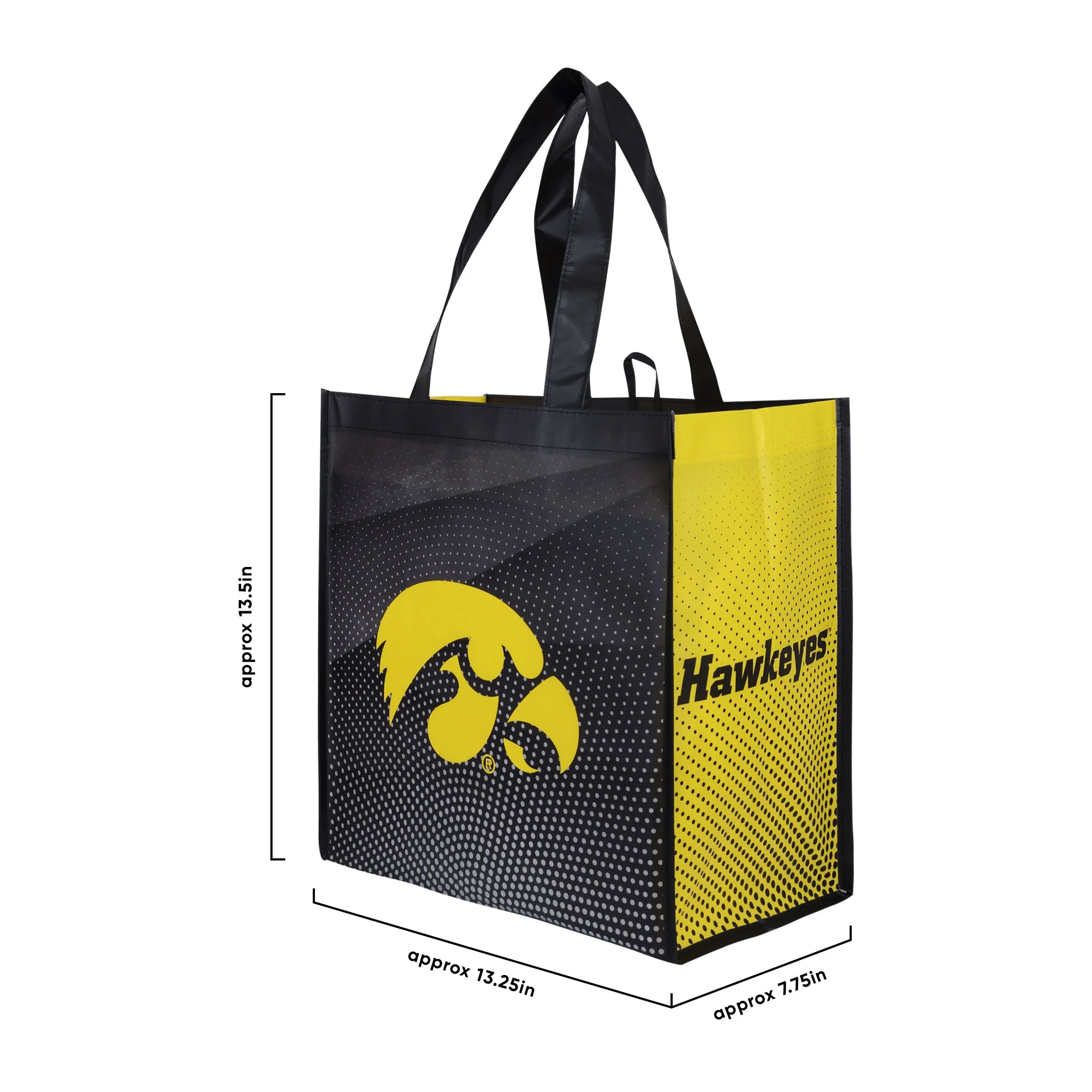 Iowa Hawkeyes NCAA 4 Pack Reusable Shopping Bag - Image 3