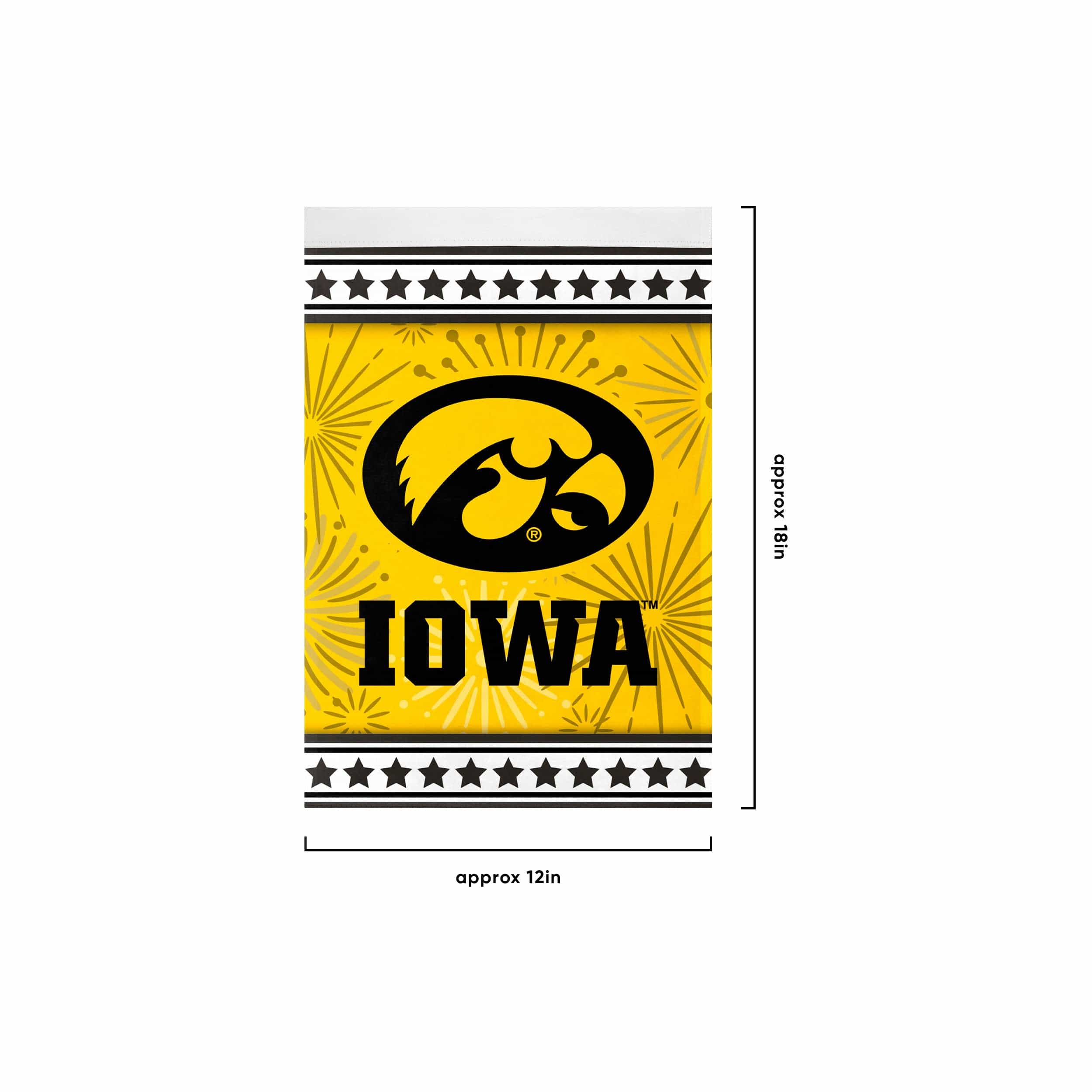 Iowa Hawkeyes NCAA Americana Garden Flag - Image 3