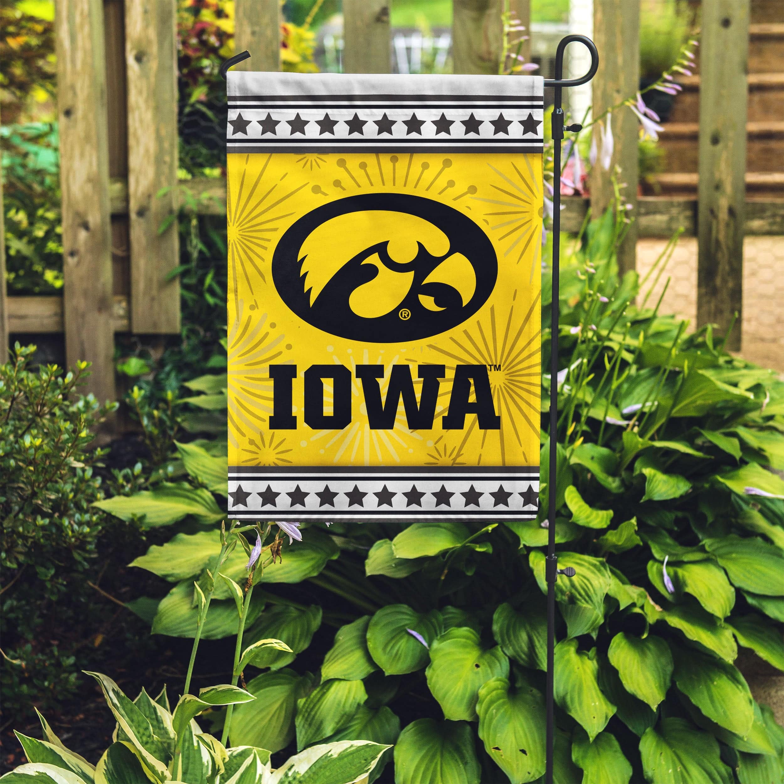 Iowa Hawkeyes NCAA Americana Garden Flag - Image 4