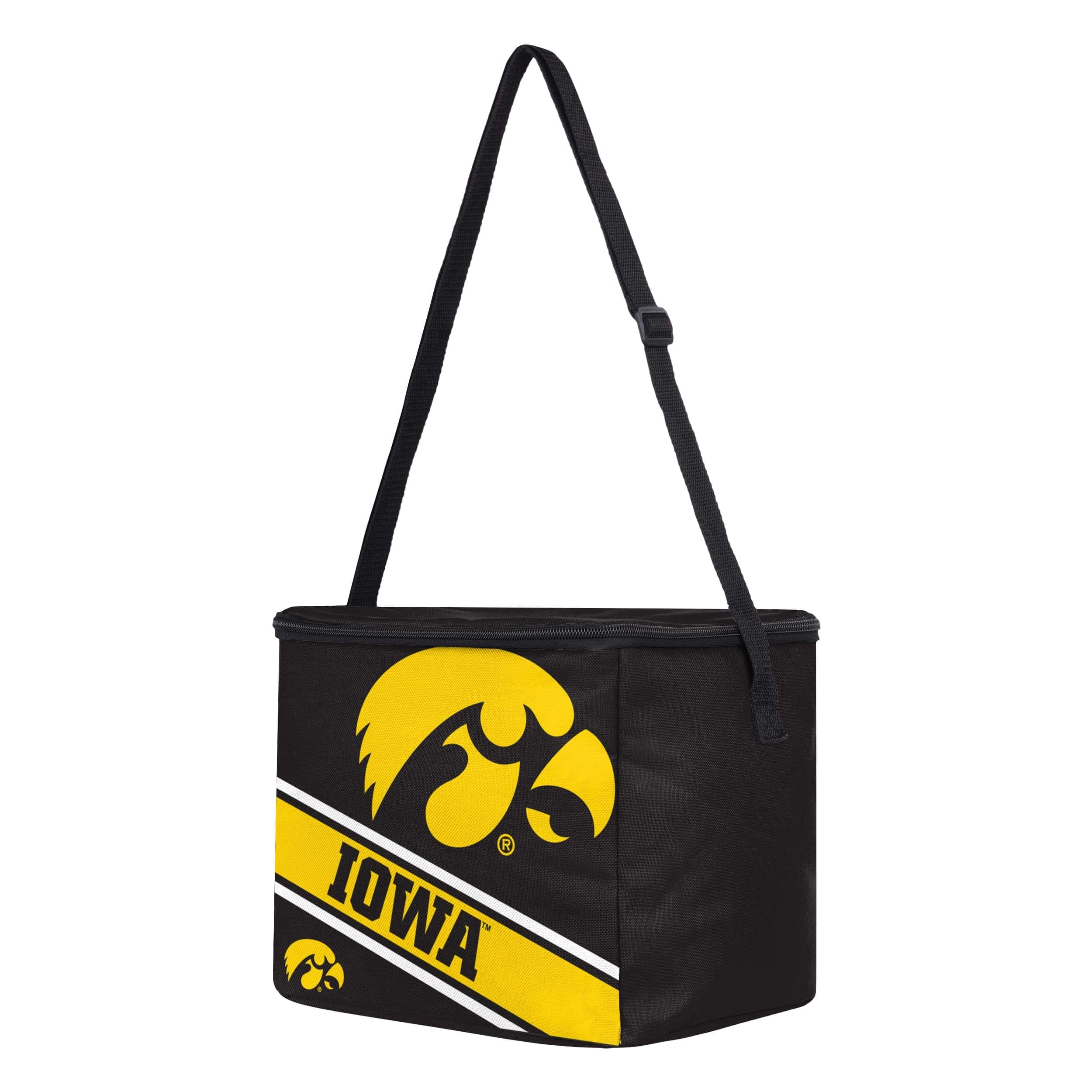 Iowa Hawkeyes NCAA Big Logo Stripe 12 Pack Cooler - Image 2
