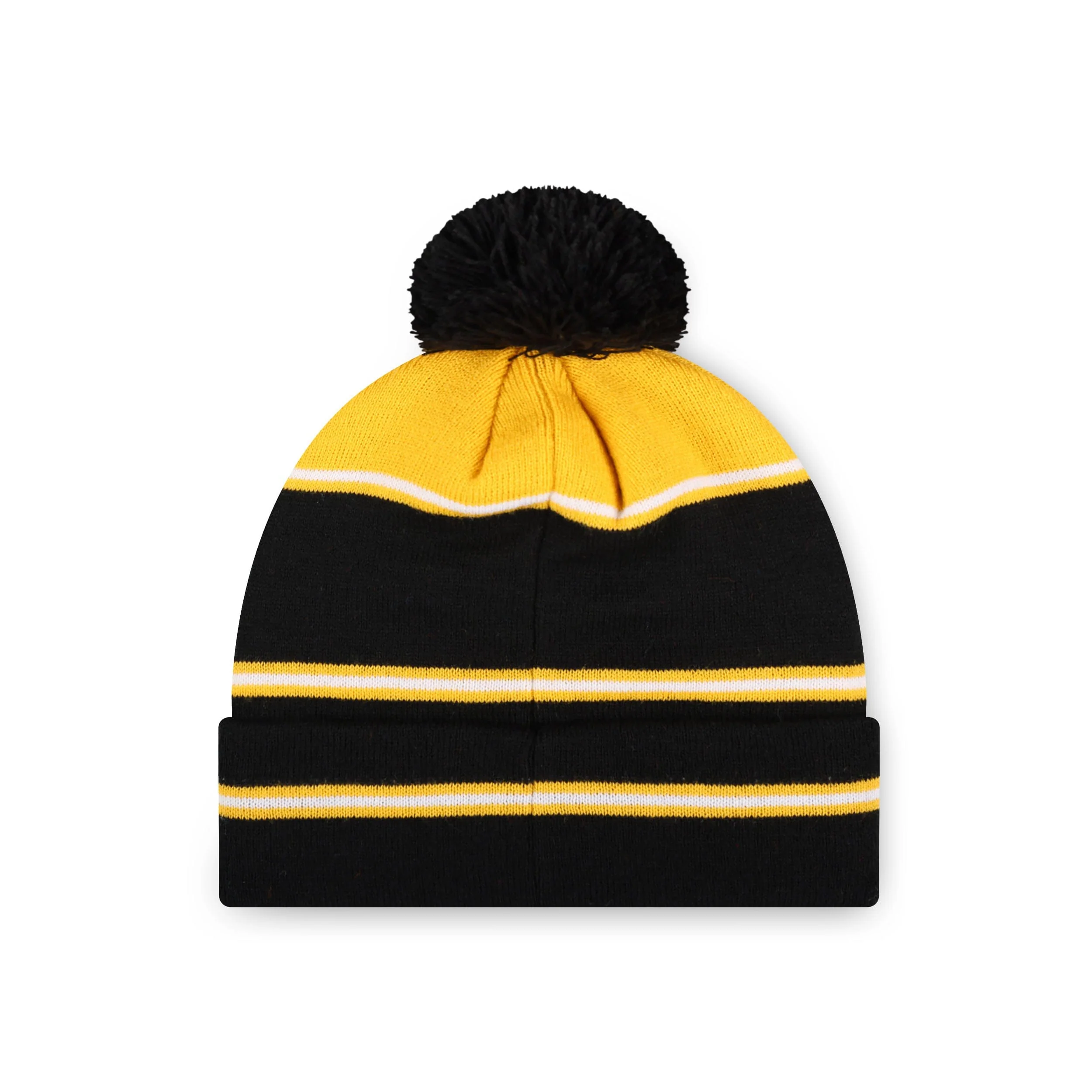 Iowa Hawkeyes NCAA Big Wordmark Stripe Pom Beanie - Image 2