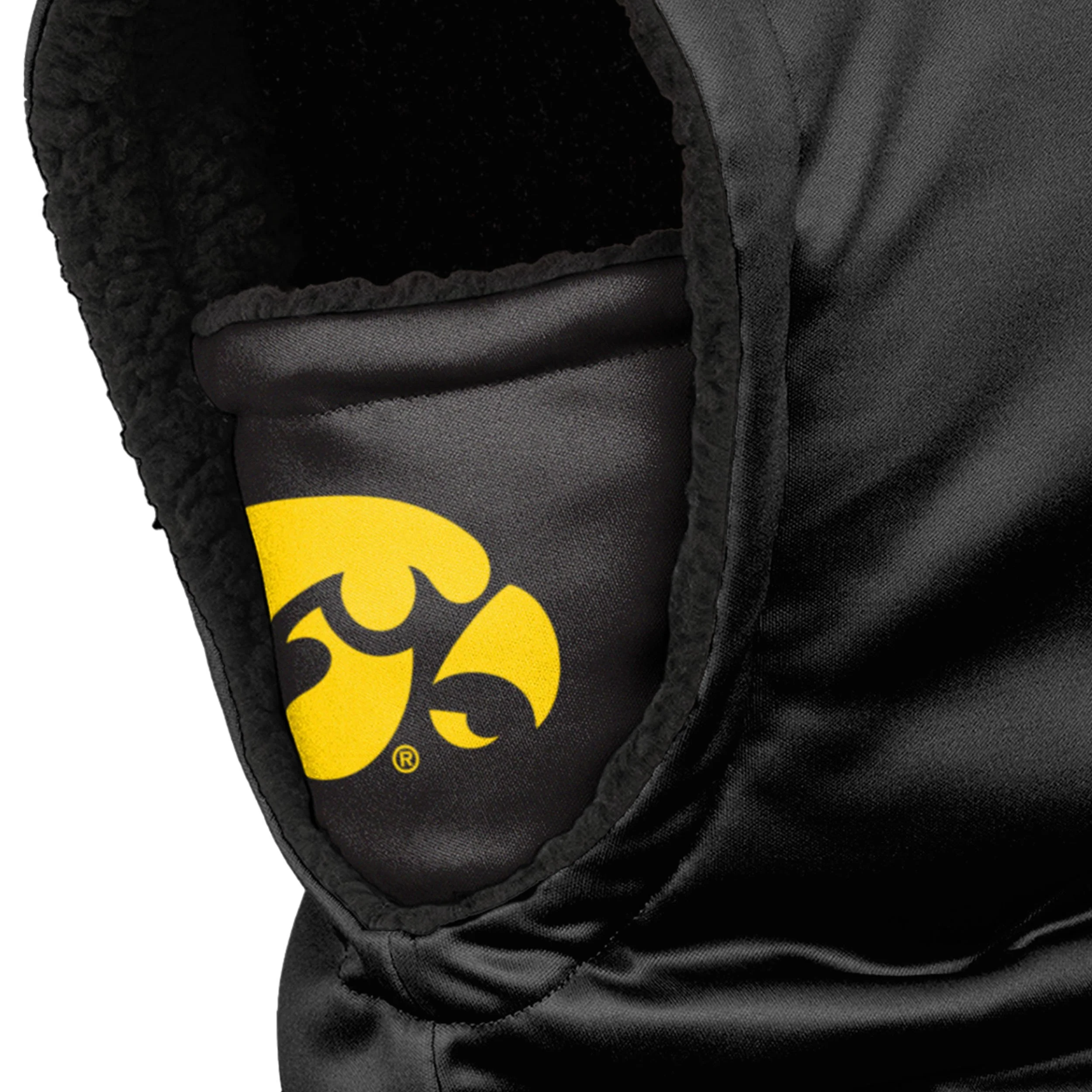 Iowa Hawkeyes NCAA Black Hooded Gaiter - Image 3