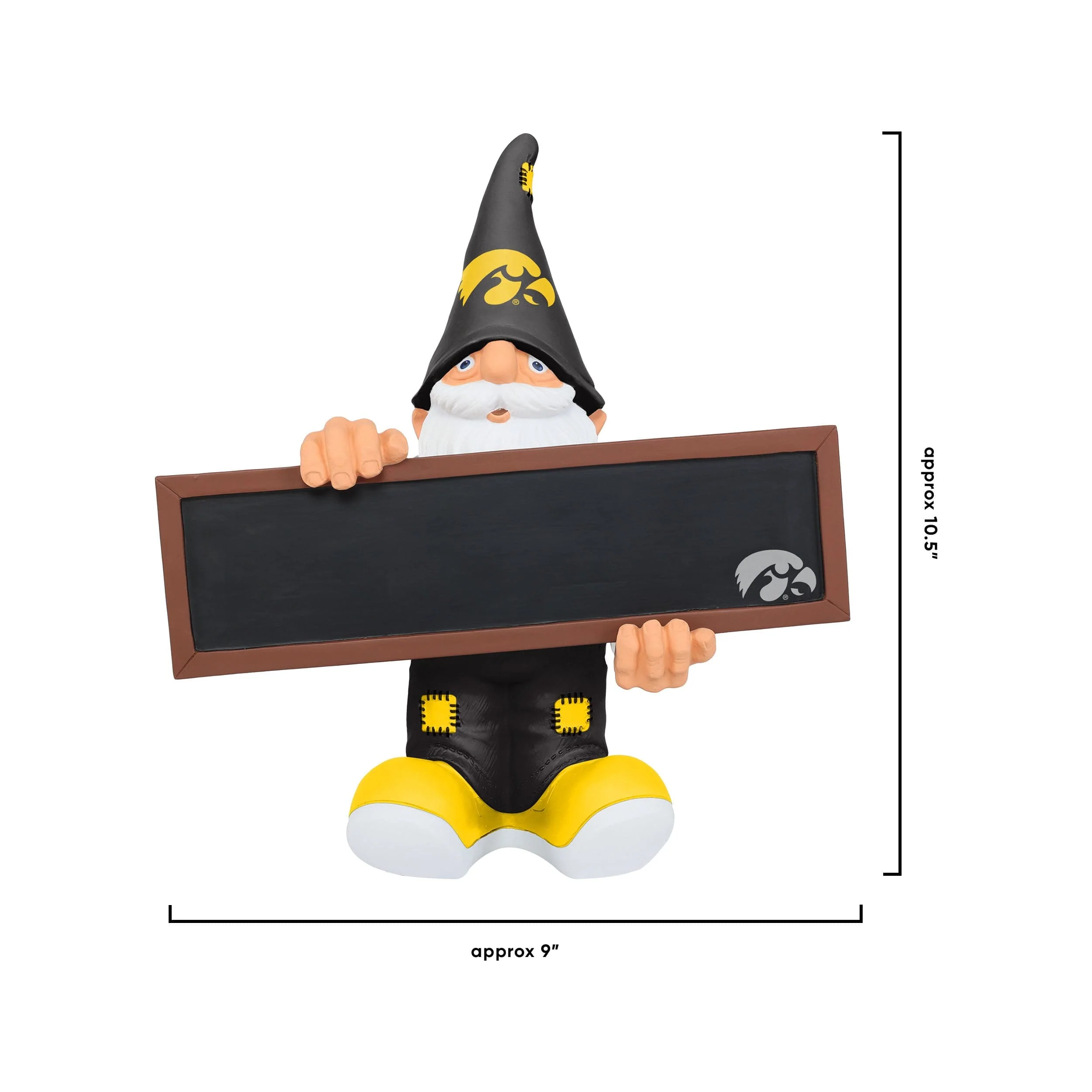 Iowa Hawkeyes NCAA Chalkboard Sign Gnome - Image 4