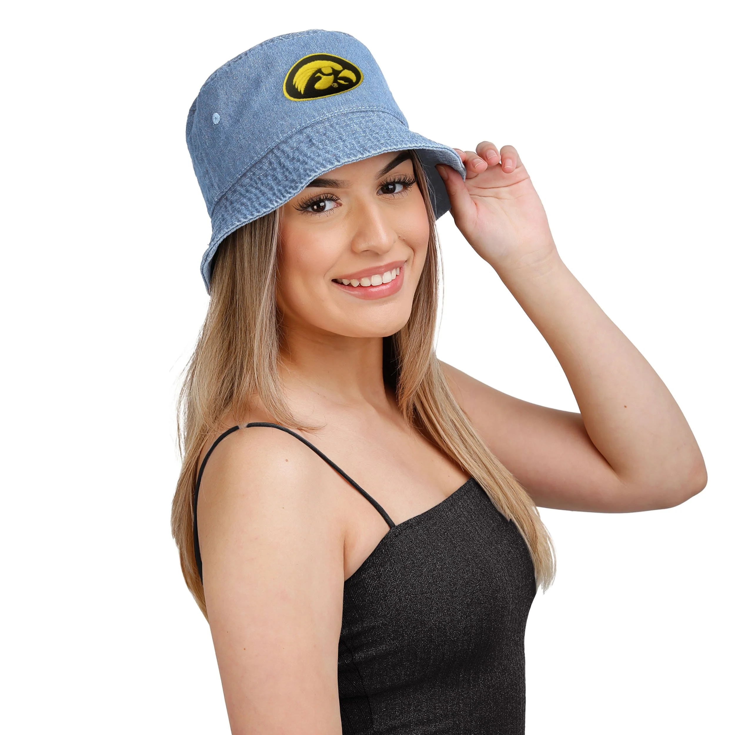 Iowa Hawkeyes NCAA Denim Bucket Hat - Image 2