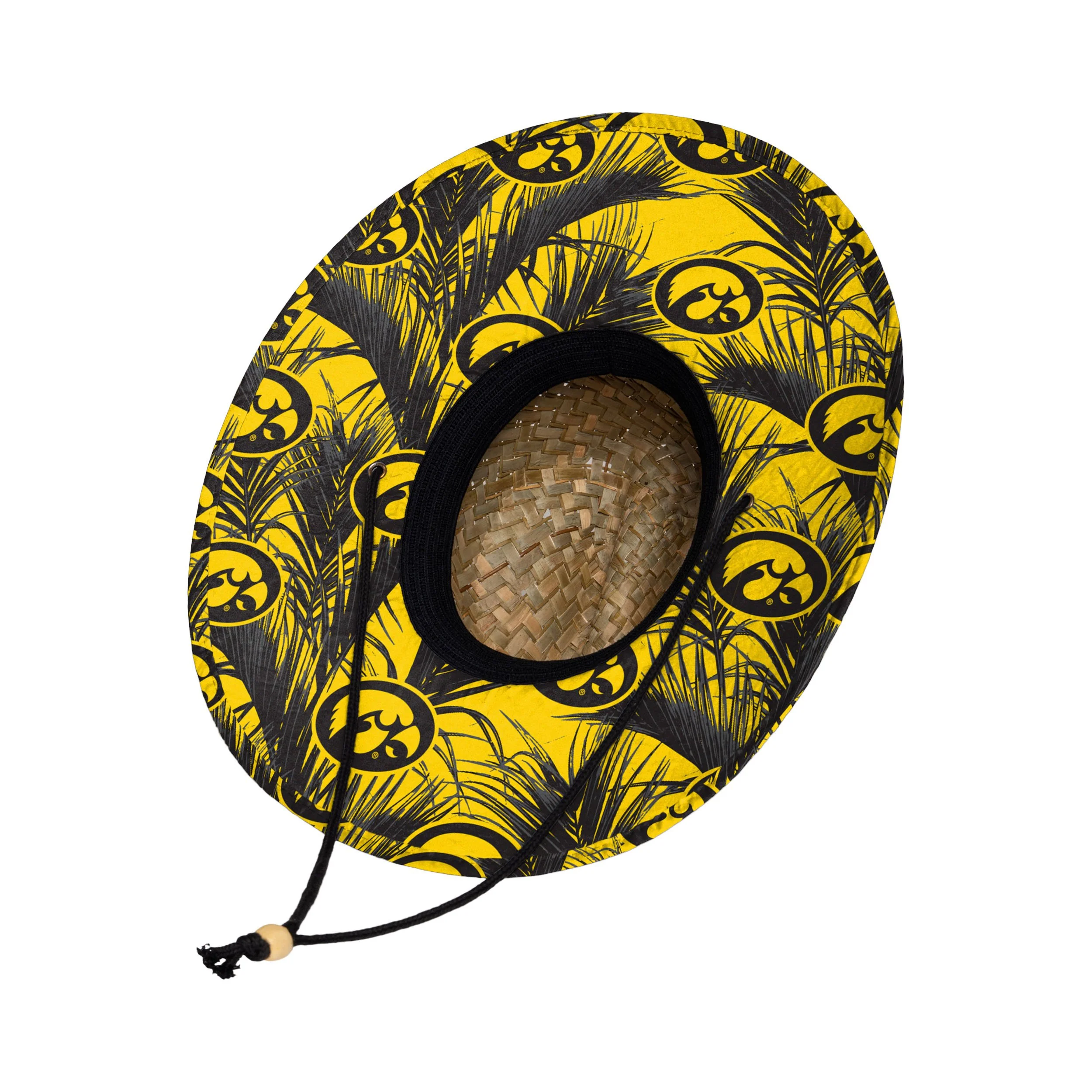 Iowa Hawkeyes NCAA Floral Straw Hat - Image 2