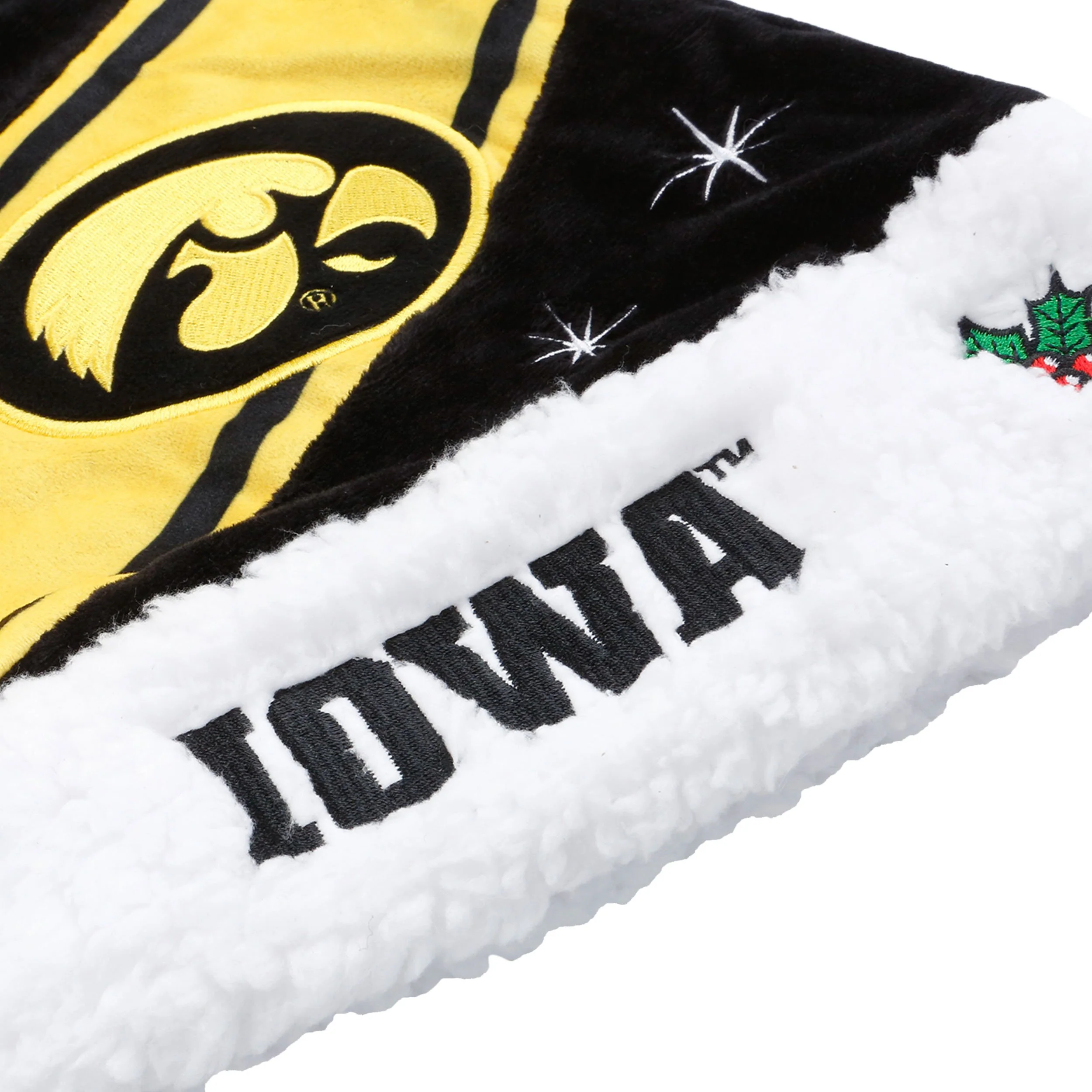 Iowa Hawkeyes NCAA High End Santa Hat - Image 2