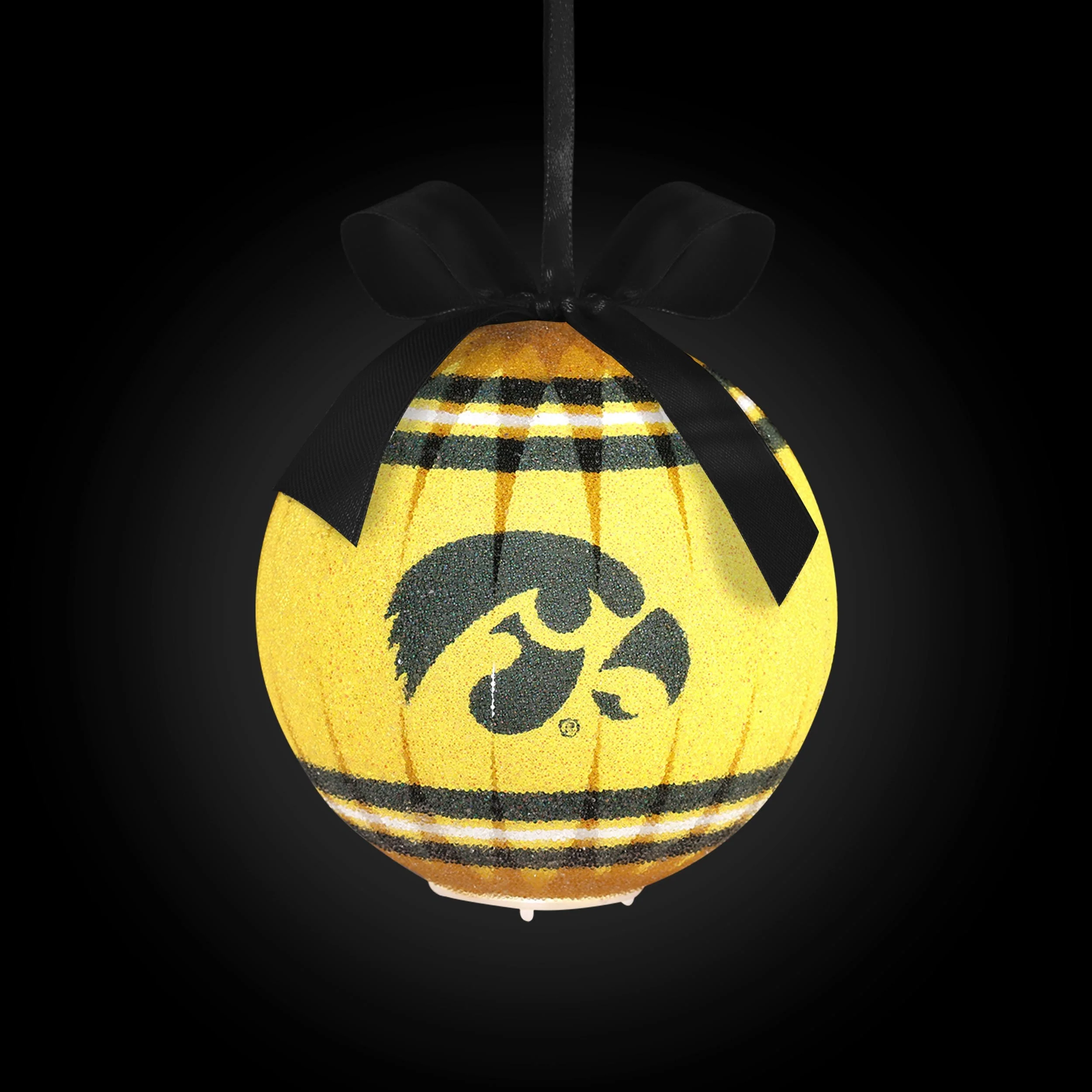 Iowa Hawkeyes NCAA LED Shatterproof Ball Ornament - Image 2