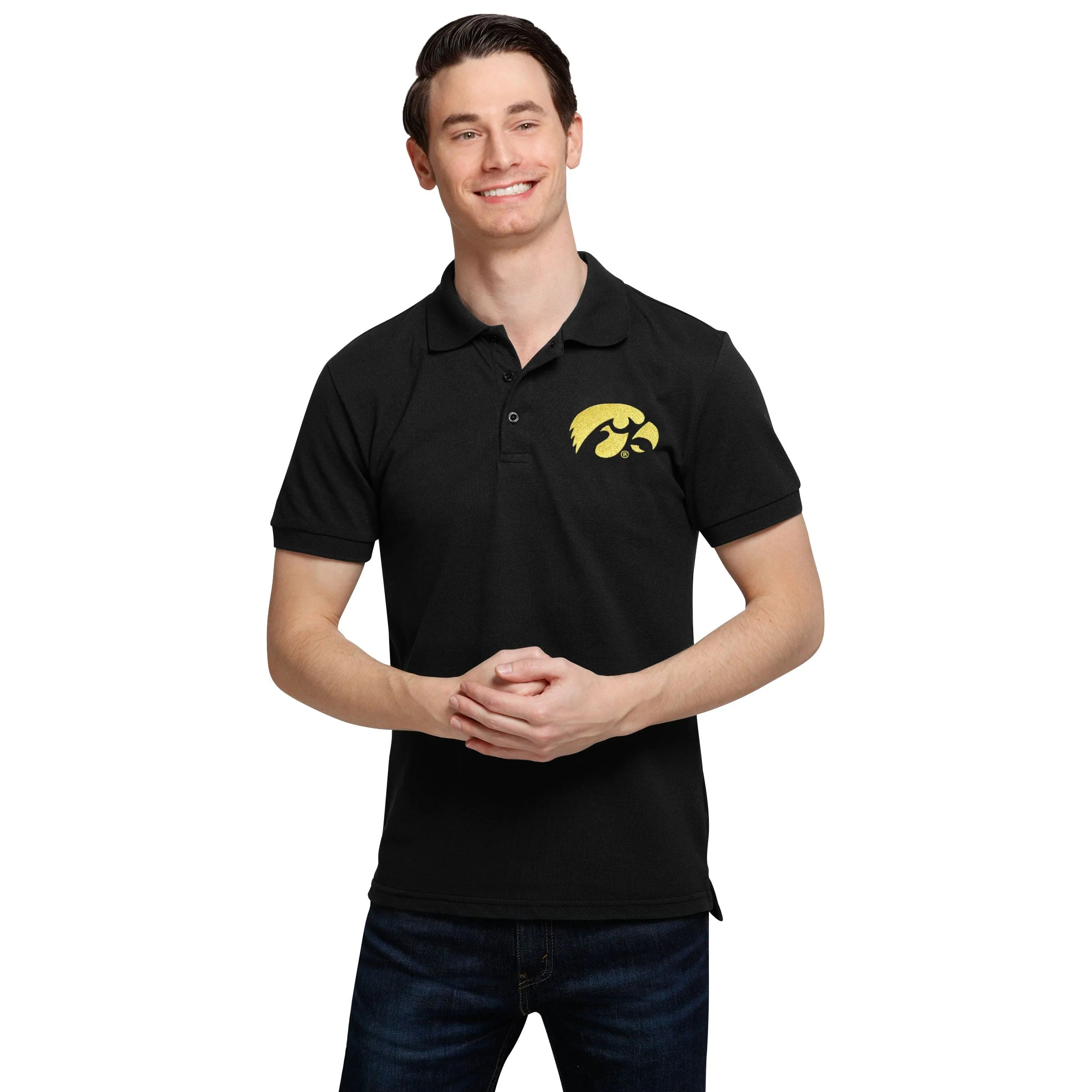 Iowa Hawkeyes NCAA Mens Casual Color Polo - Image 3