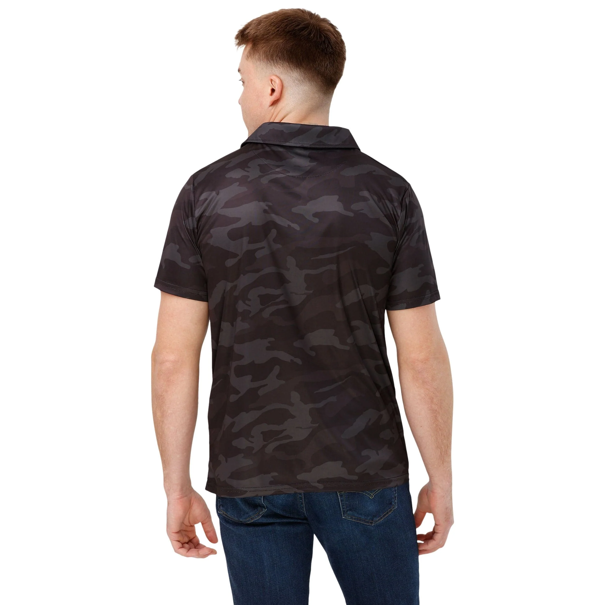 Iowa Hawkeyes NCAA Mens Color Camo Polyester Polo - Image 3