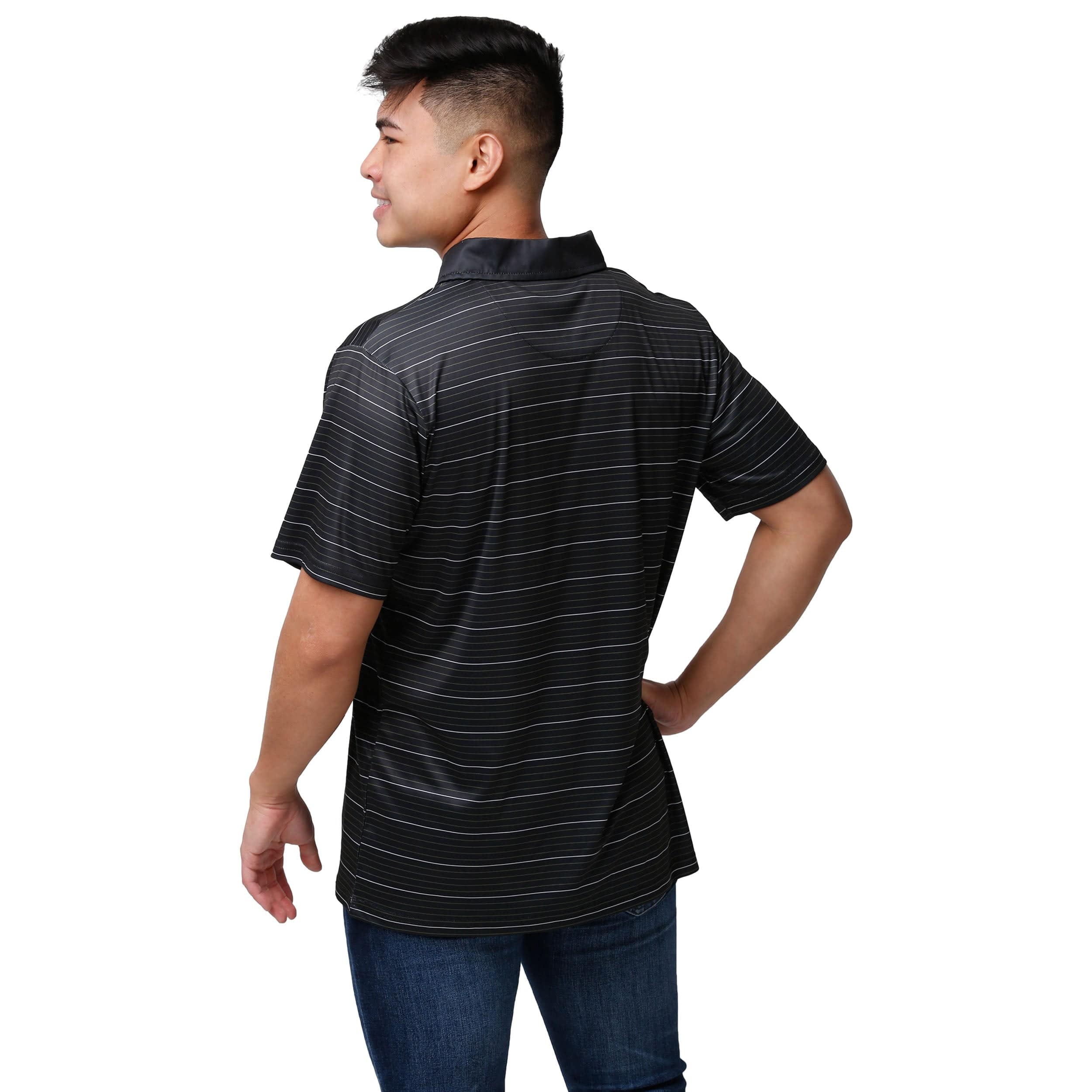 Iowa Hawkeyes NCAA Mens Striped Polyester Polo - Image 2