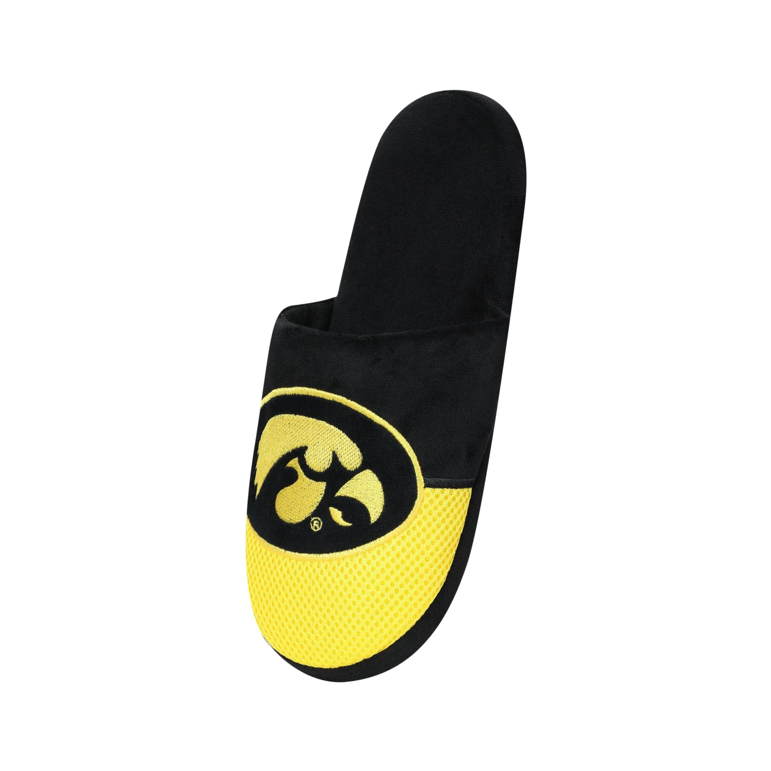 Iowa Hawkeyes NCAA Mens Team Logo Staycation Slippers - Image 3