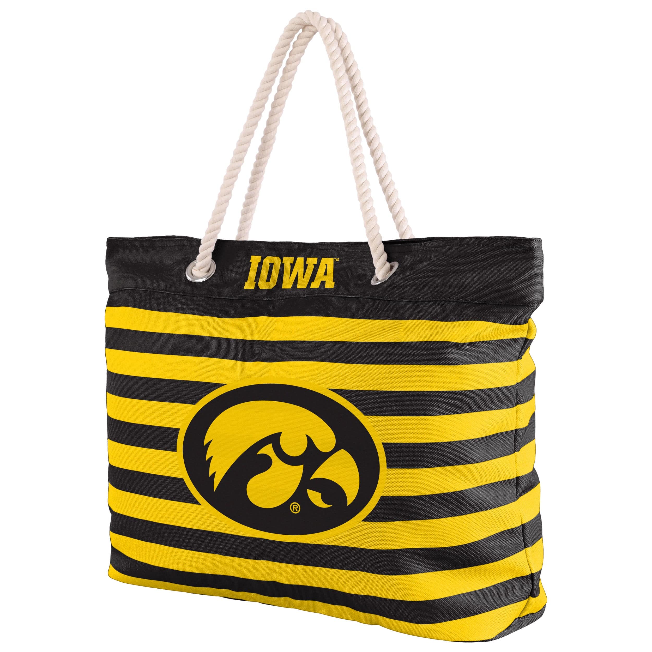 Iowa Hawkeyes NCAA Nautical Stripe Tote Bag - Image 2