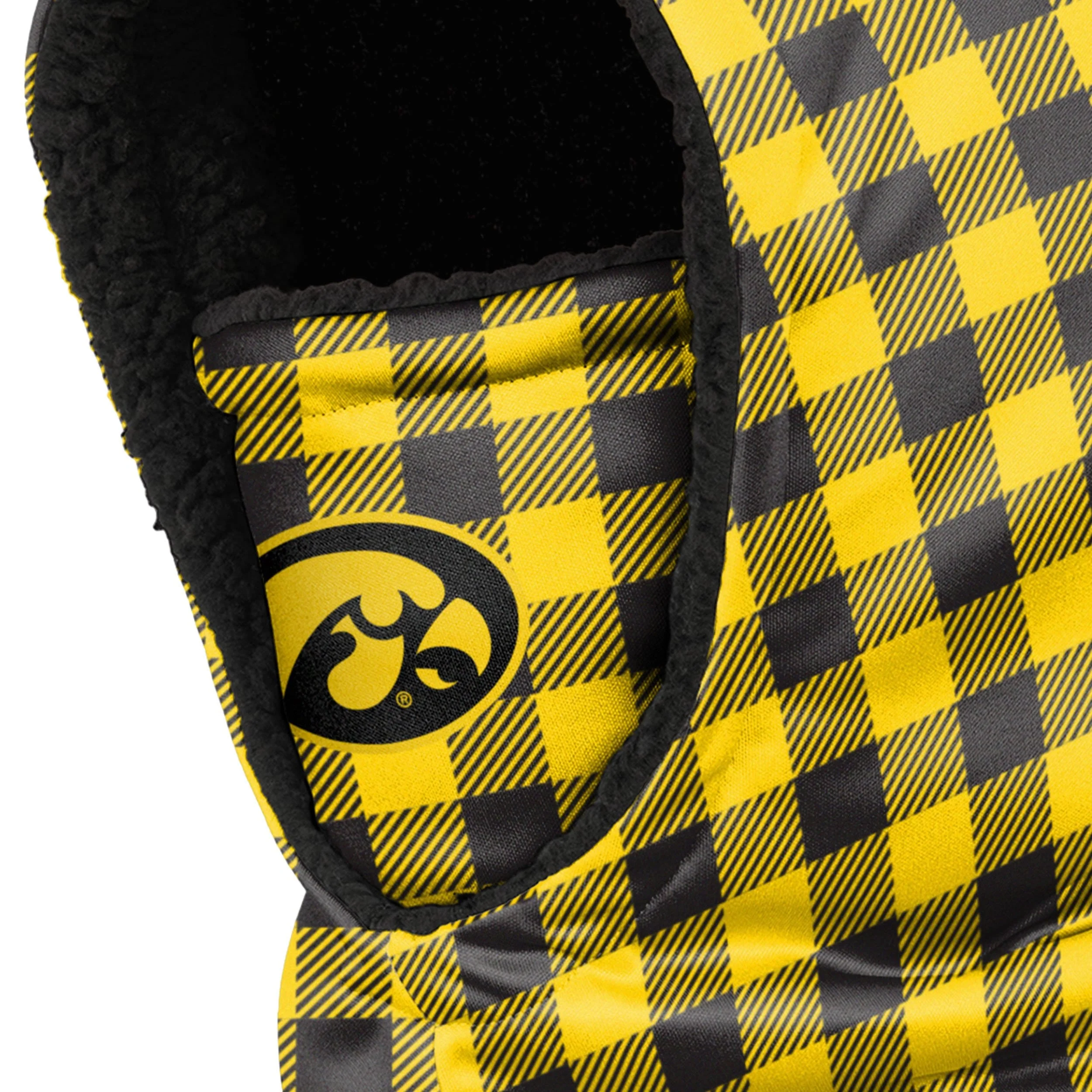Iowa Hawkeyes NCAA Plaid Hooded Gaiter - Image 3
