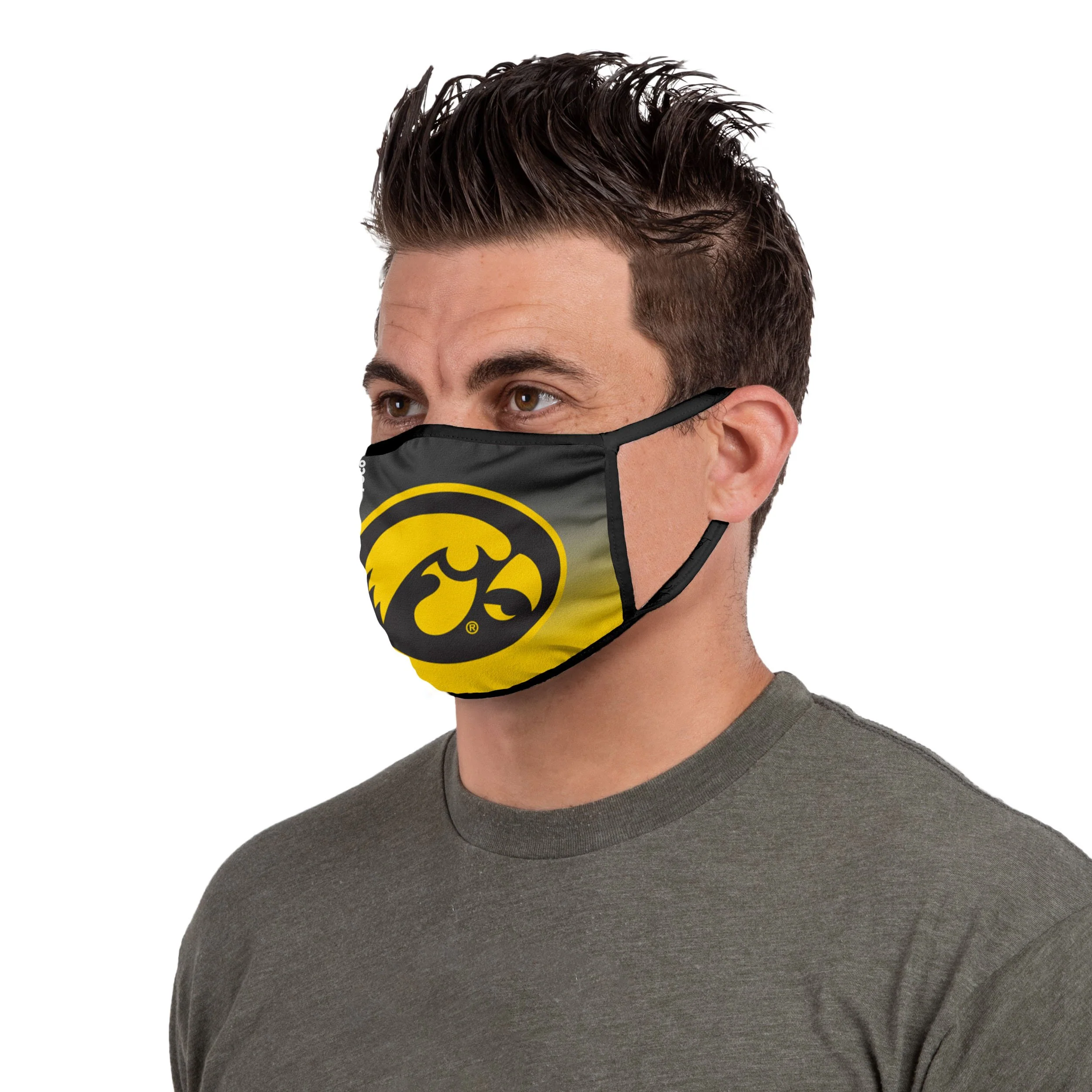 Iowa Hawkeyes NCAA Printed 2 Pack Face Cover - Image 3