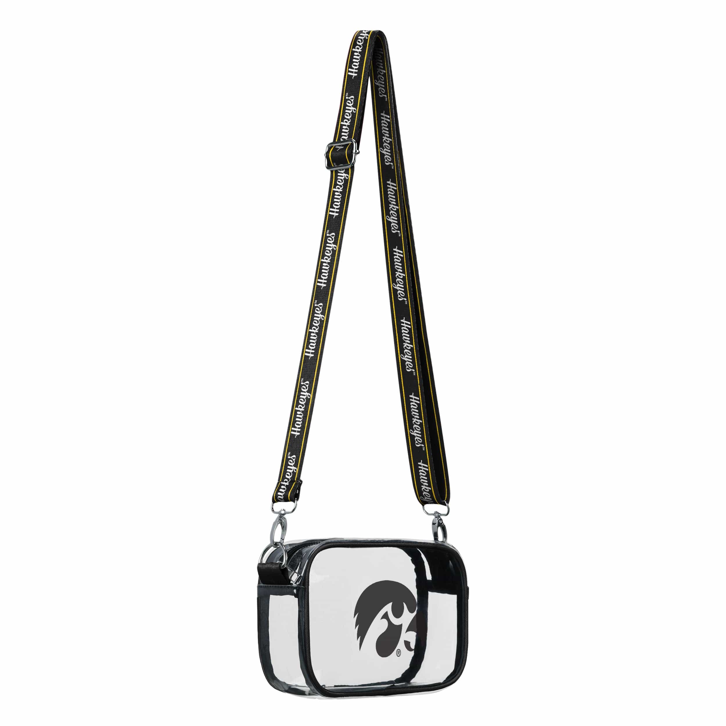 Iowa Hawkeyes NCAA Team Stripe Clear Crossbody Bag - Image 2