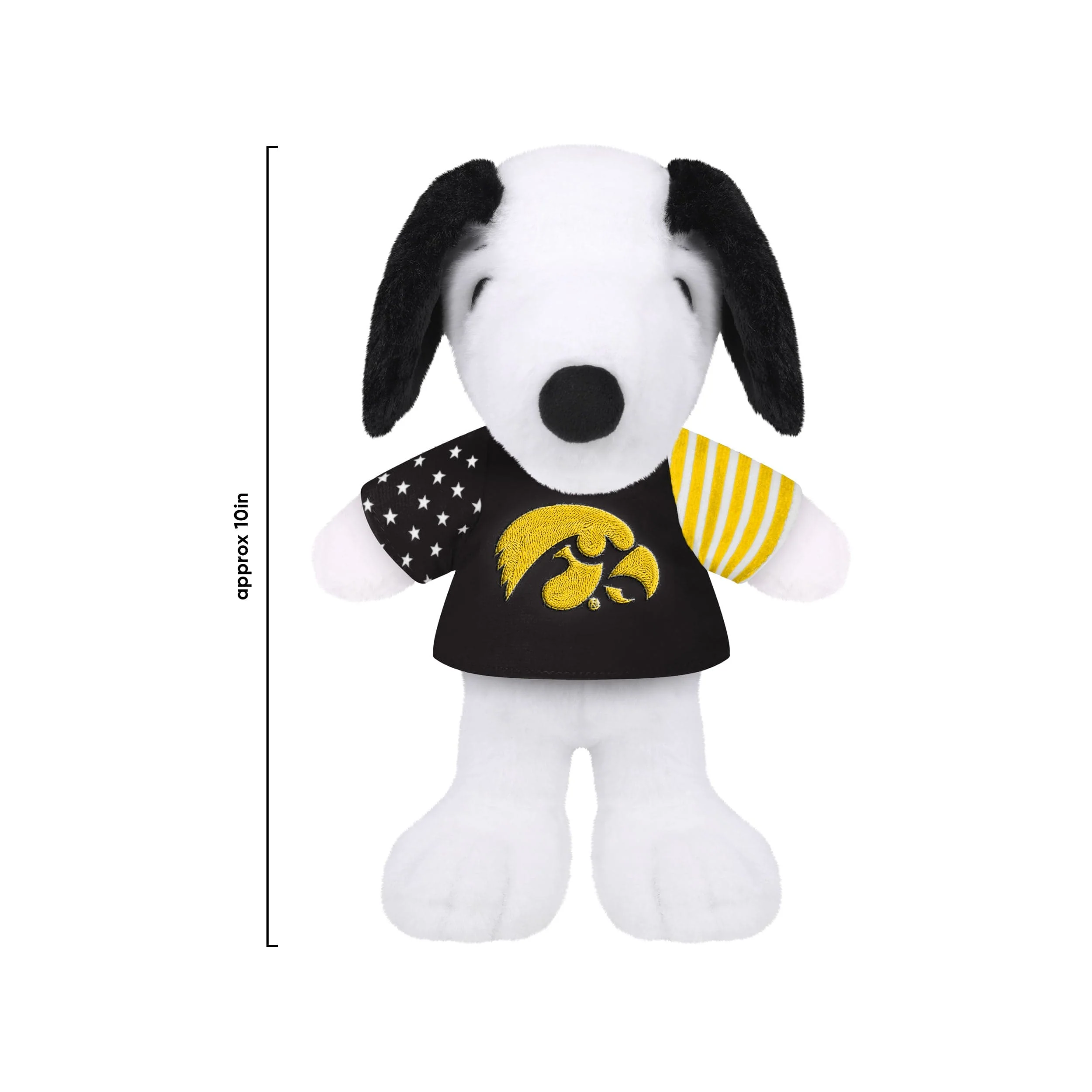 Iowa Hawkeyes NCAA USA Flag Snoopy Peanuts Team Jersey Plush - Image 3