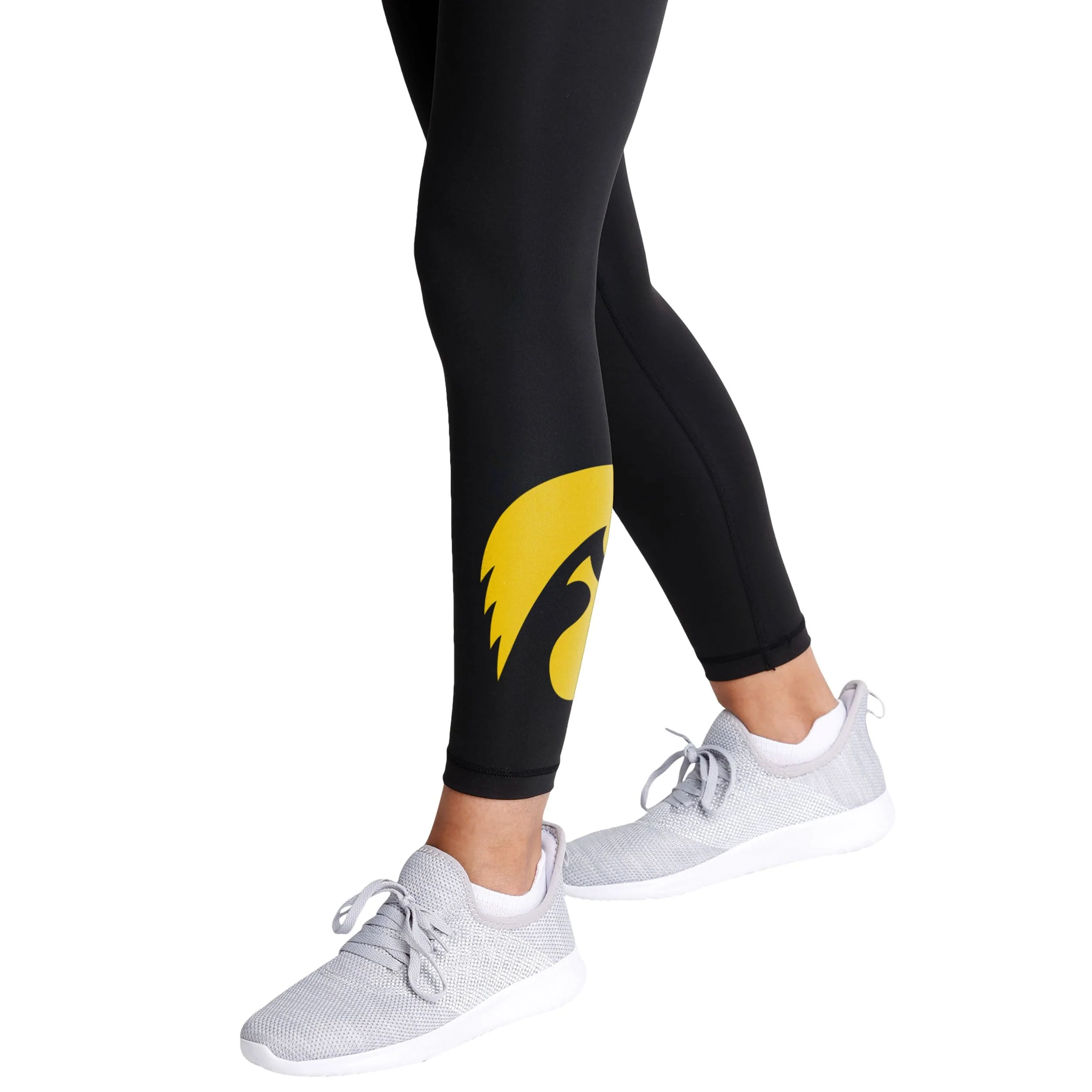 Iowa Hawkeyes NCAA Womens Calf Logo Black Leggings - Image 4