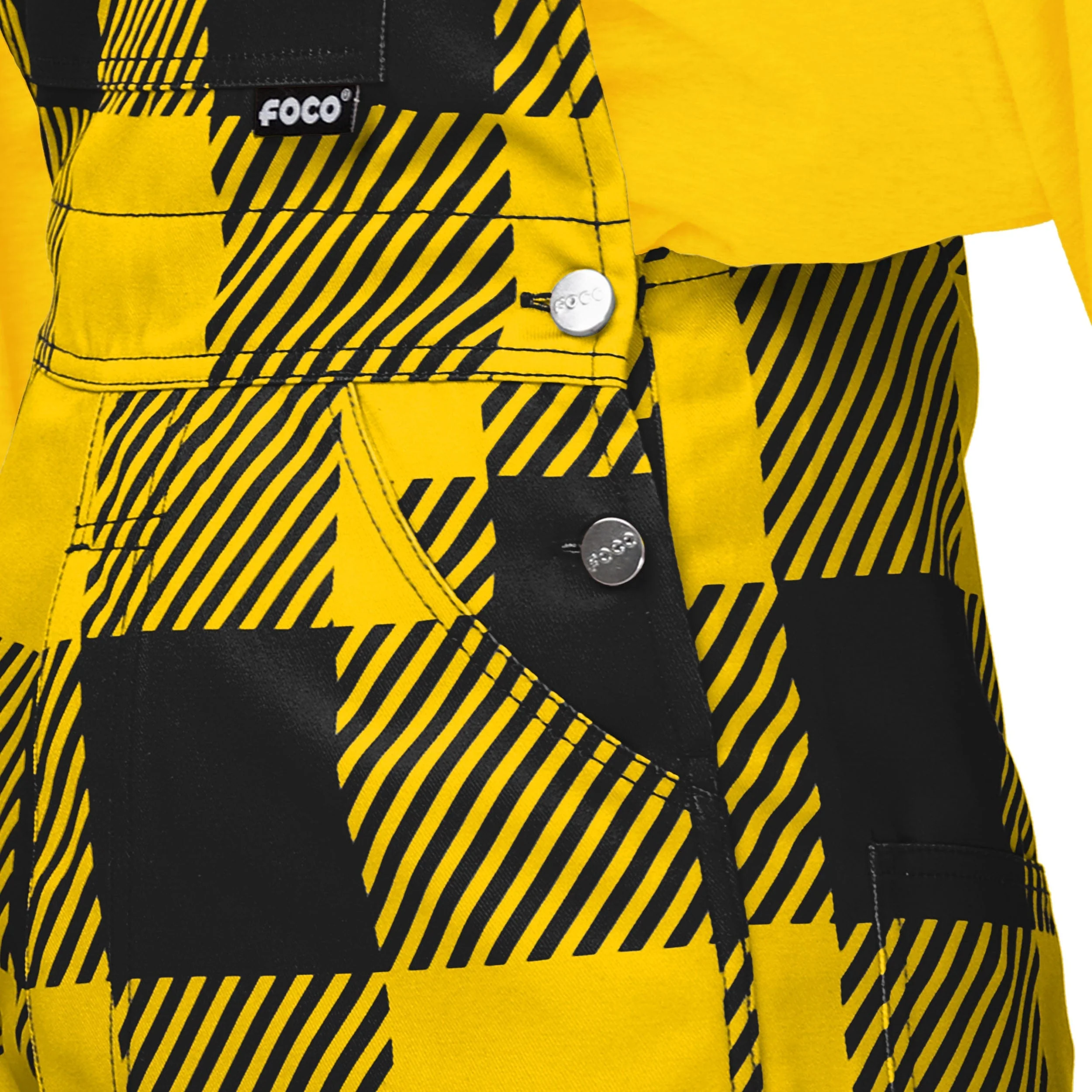 Iowa Hawkeyes NCAA Womens Plaid Bib Overalls - Image 5