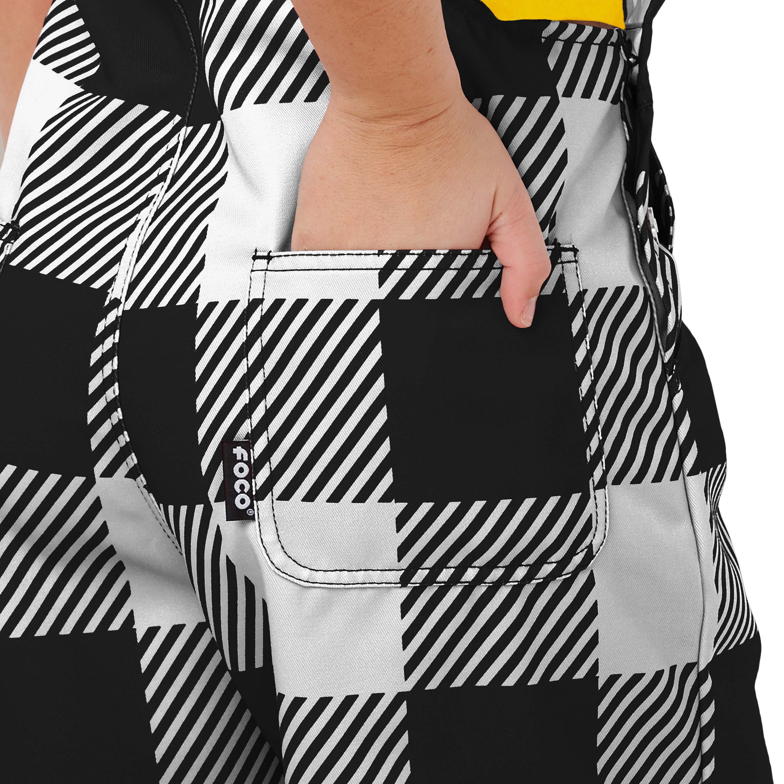 Iowa Hawkeyes NCAA Womens Plaid Bib Shortalls - Image 6