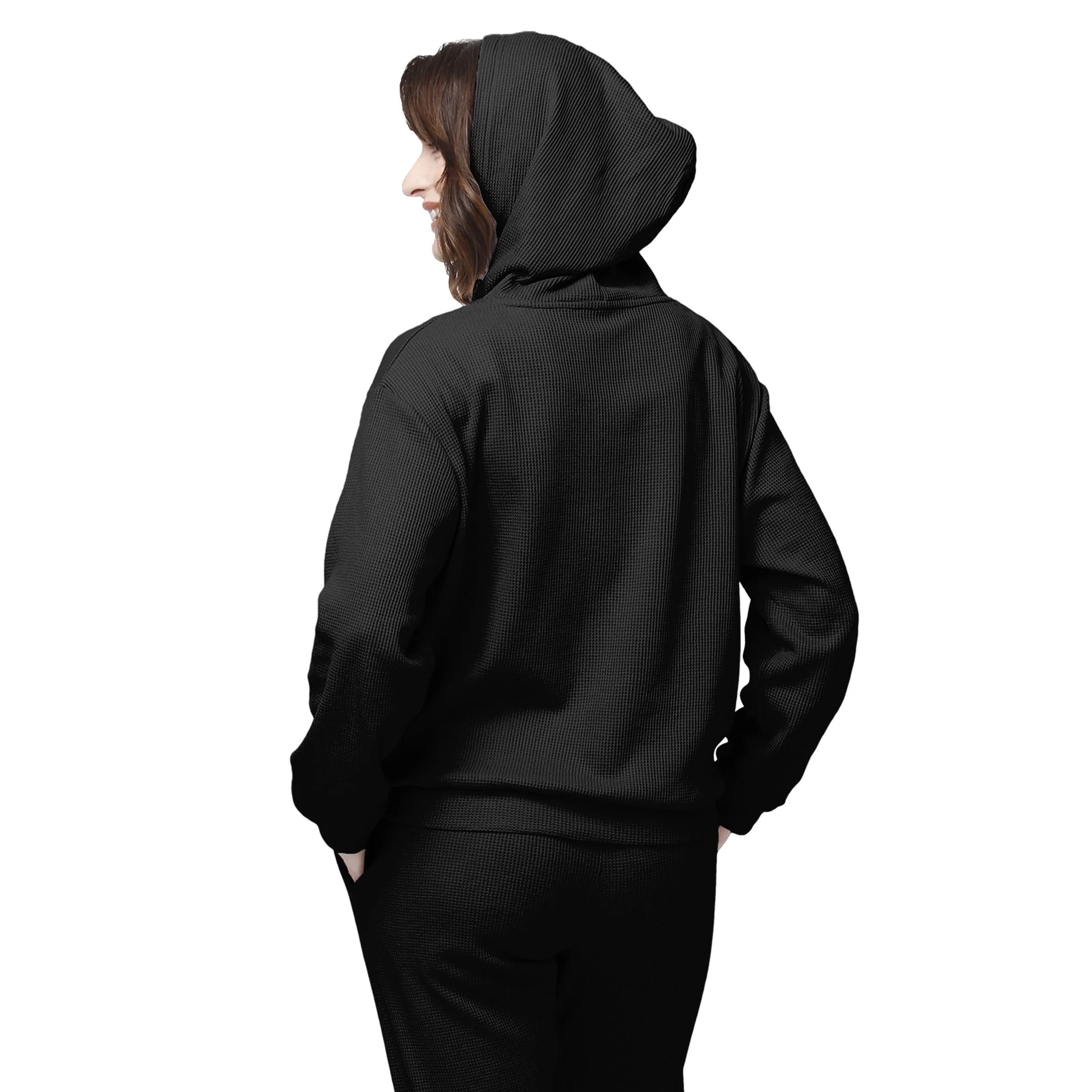 Iowa Hawkeyes NCAA Womens Waffle Lounge Sweater - Image 6
