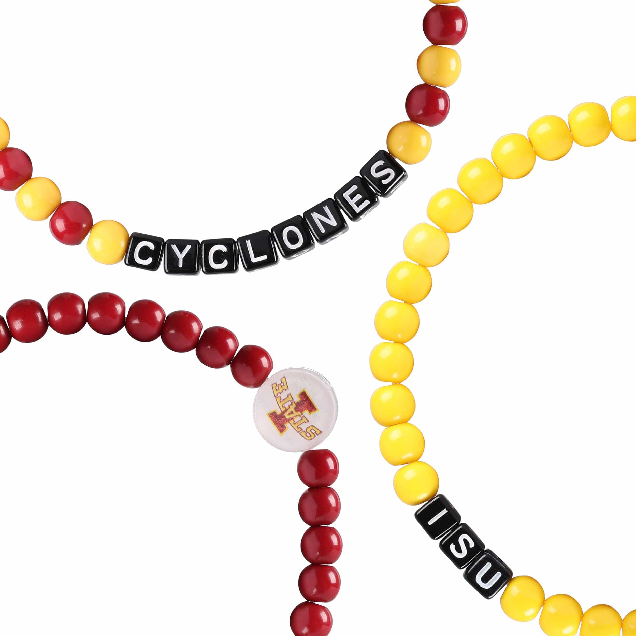 Iowa State Cyclones NCAA 3 Pack Beaded Friendship Bracelet - Image 2