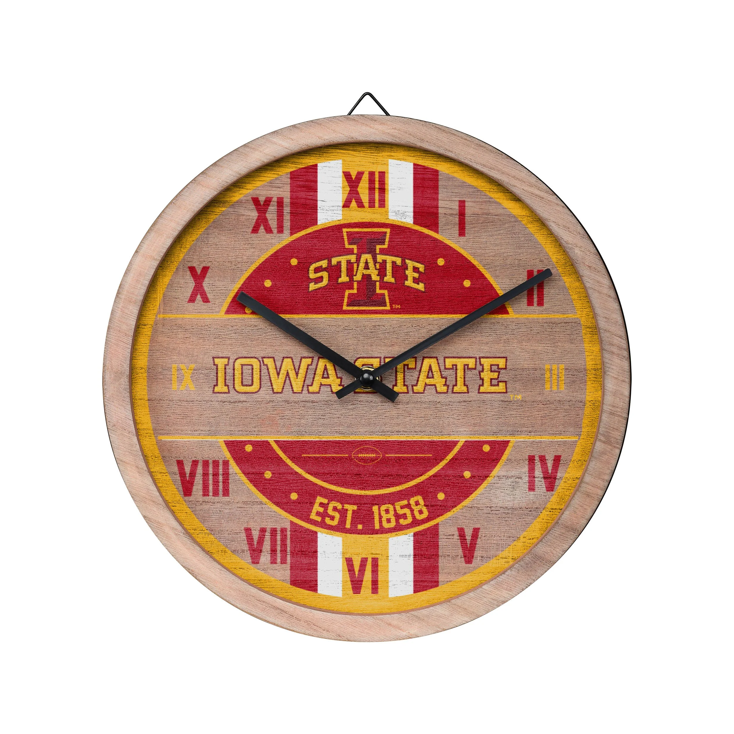 Iowa State Cyclones NCAA Barrel Wall Clock