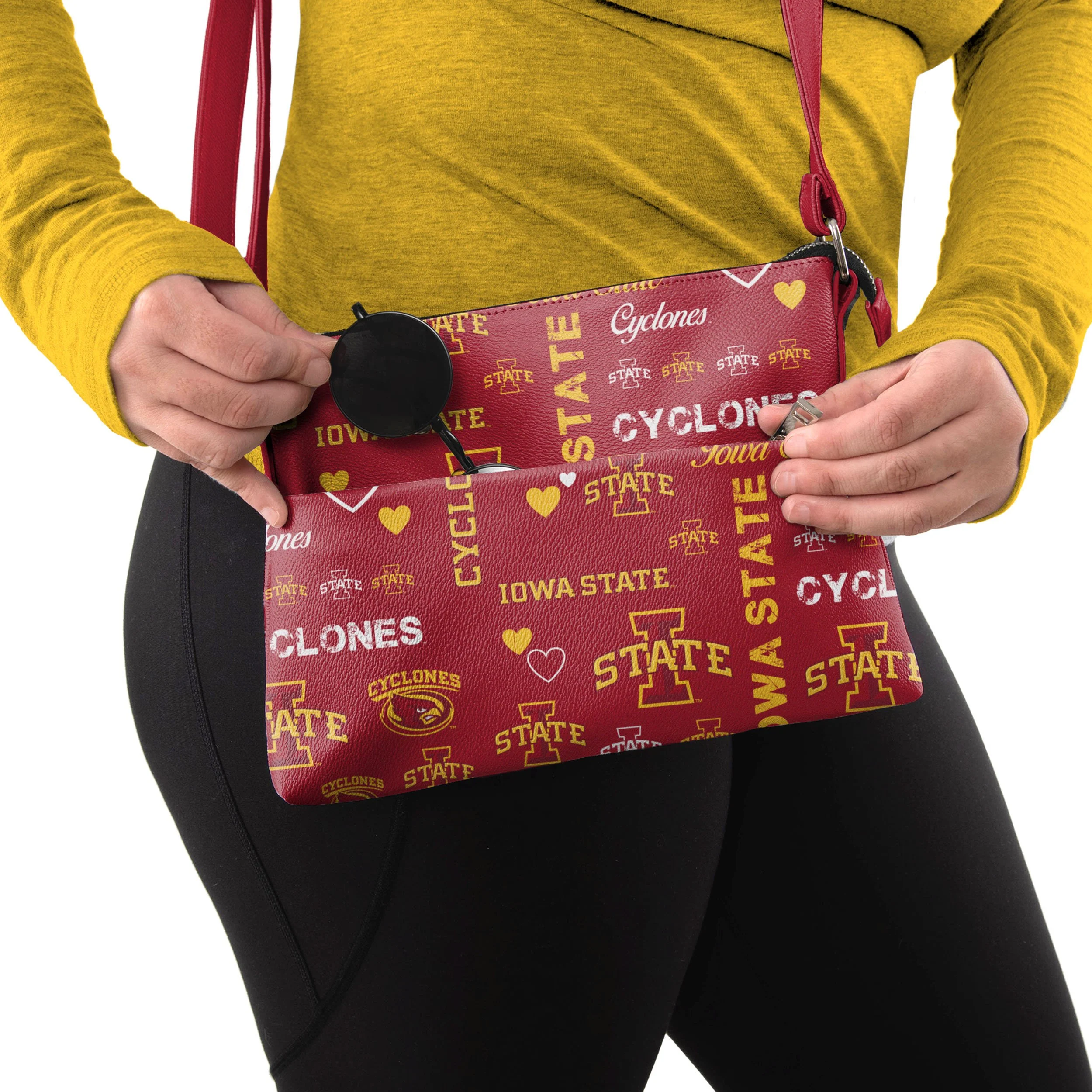Iowa State Cyclones NCAA Logo Love Crossbody Purse - Image 3